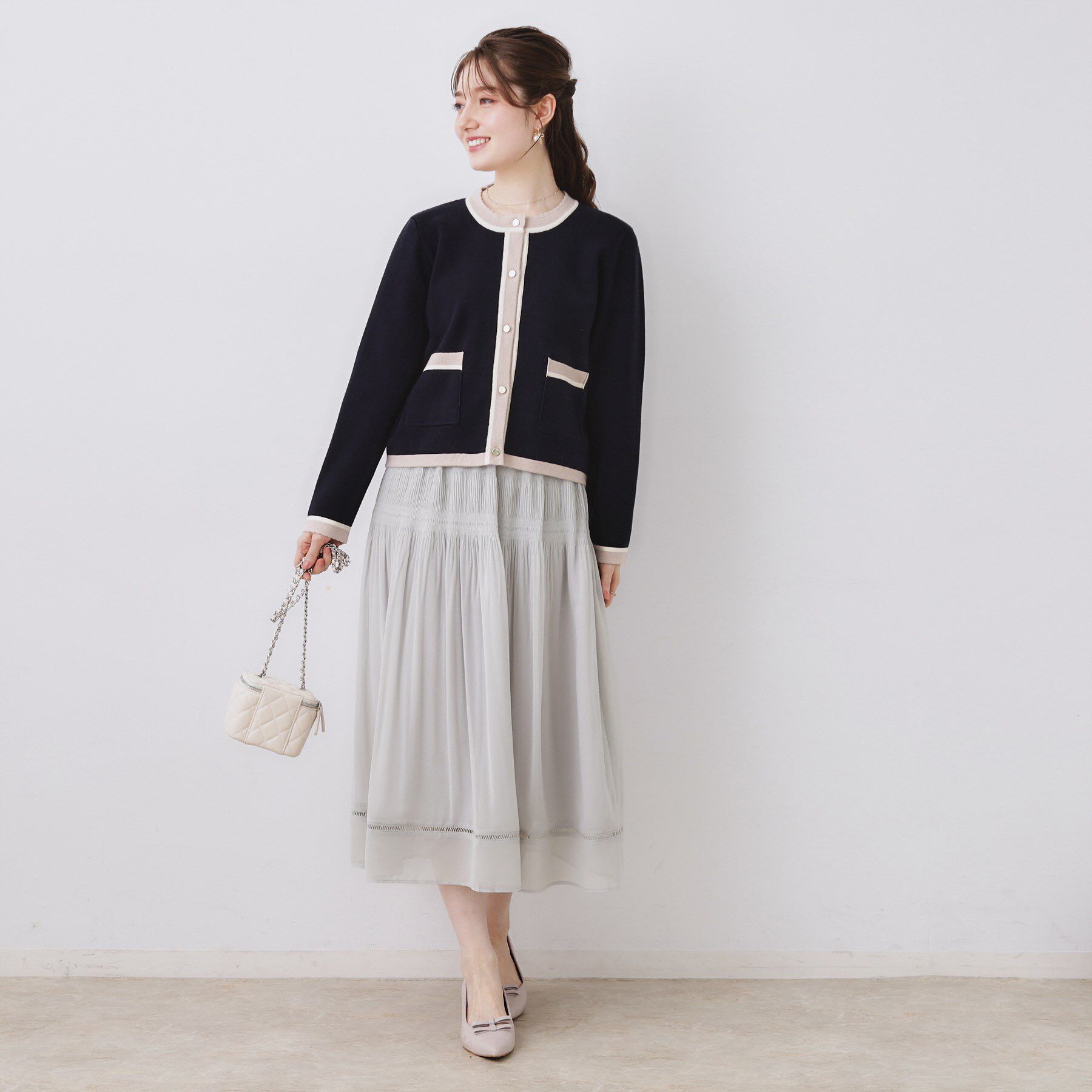 Couture broach「【ハレの日・通勤】マジョリカプリーツスカート」|スカート|