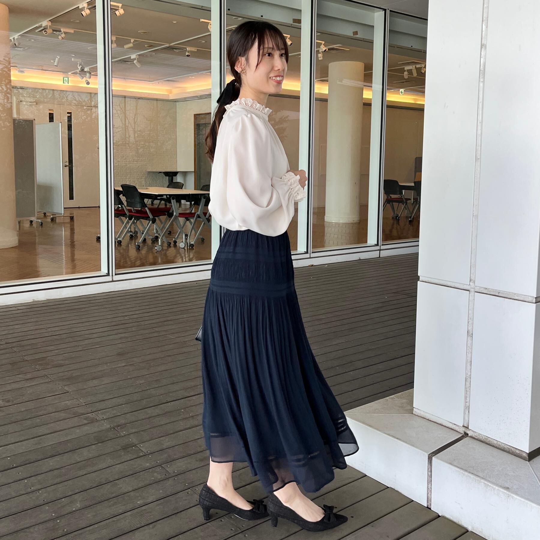Couture broach「【ハレの日・通勤】マジョリカプリーツスカート」|スカート|
