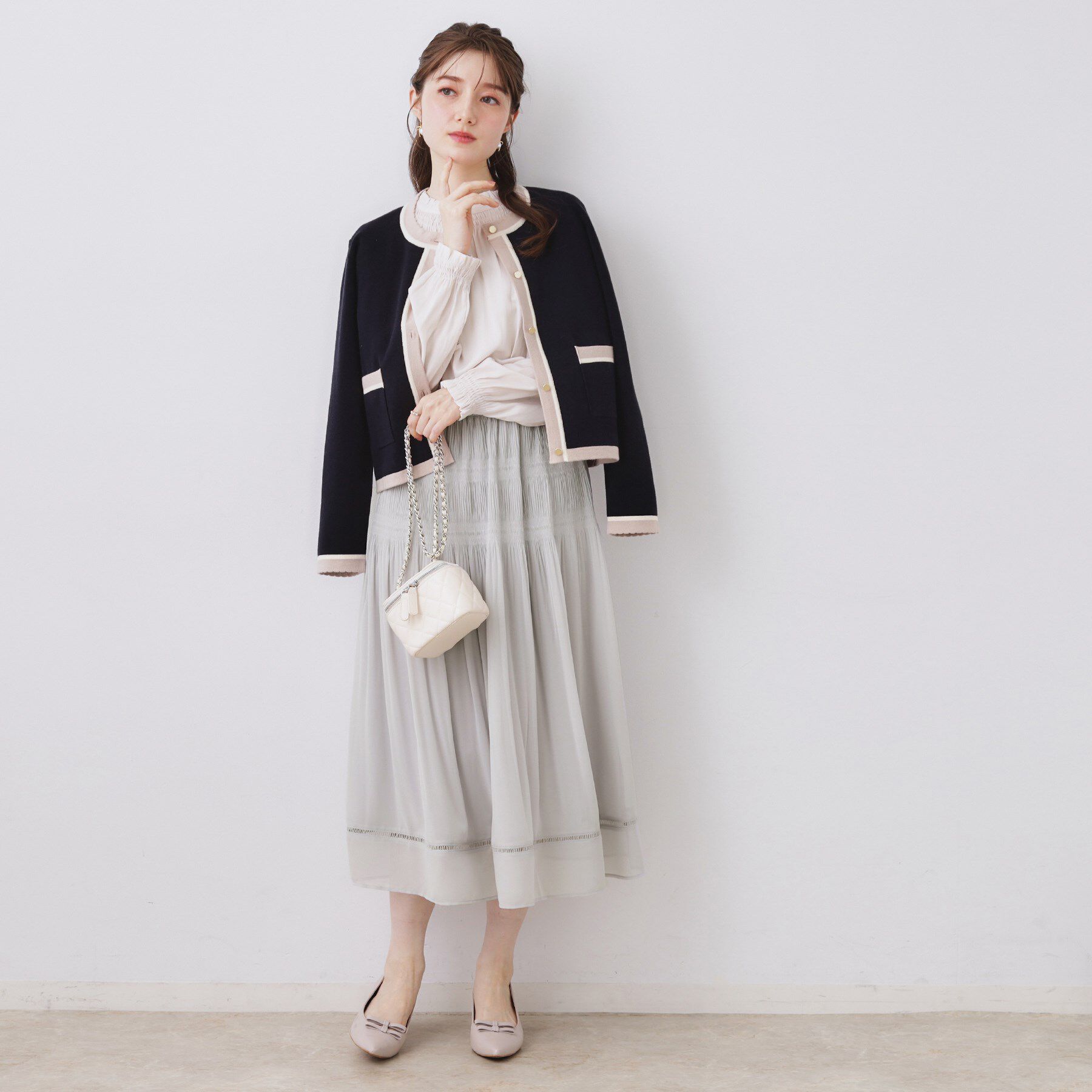 Couture broach「【ハレの日・通勤】マジョリカプリーツスカート」|スカート|