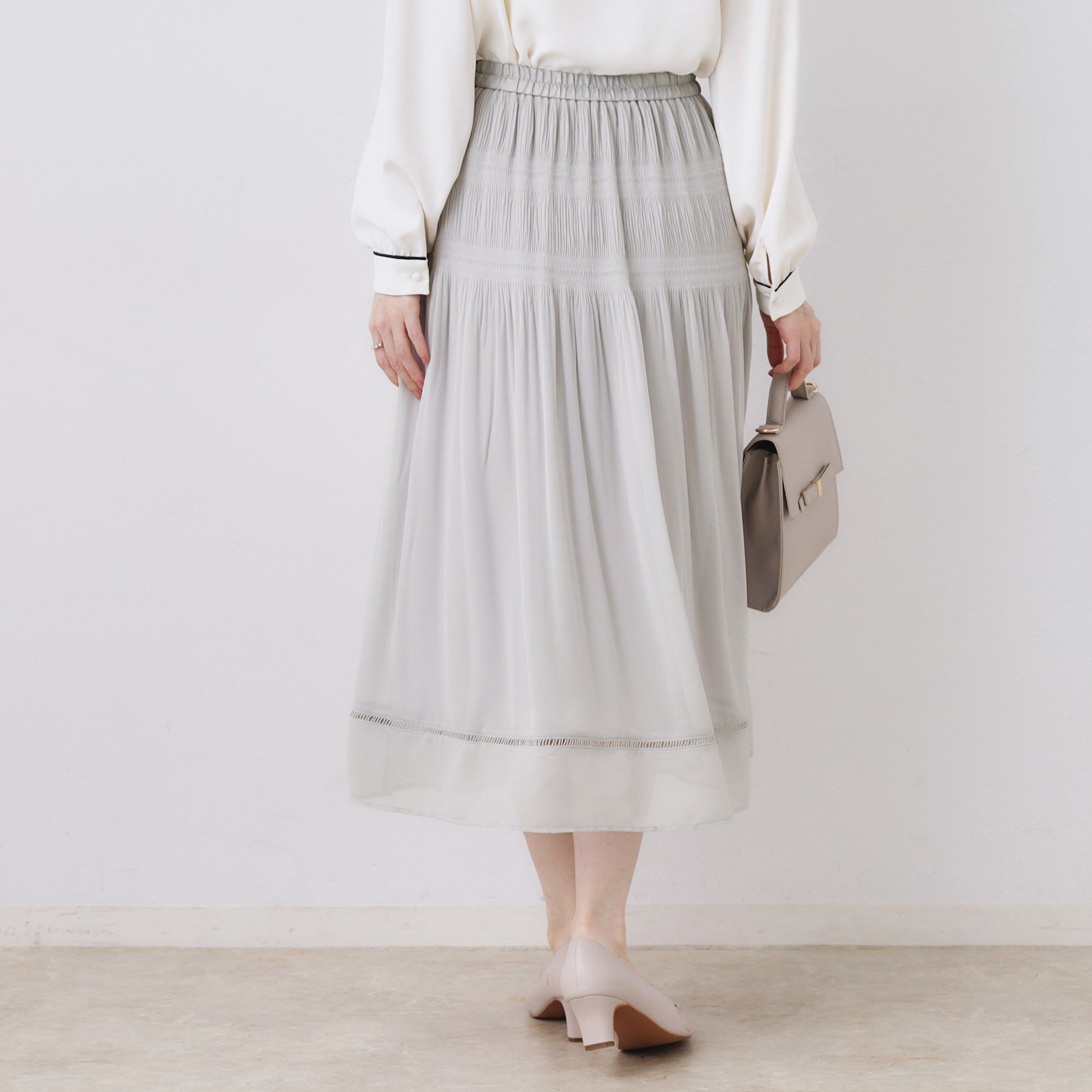 Couture broach「【ハレの日・通勤】マジョリカプリーツスカート」|スカート|