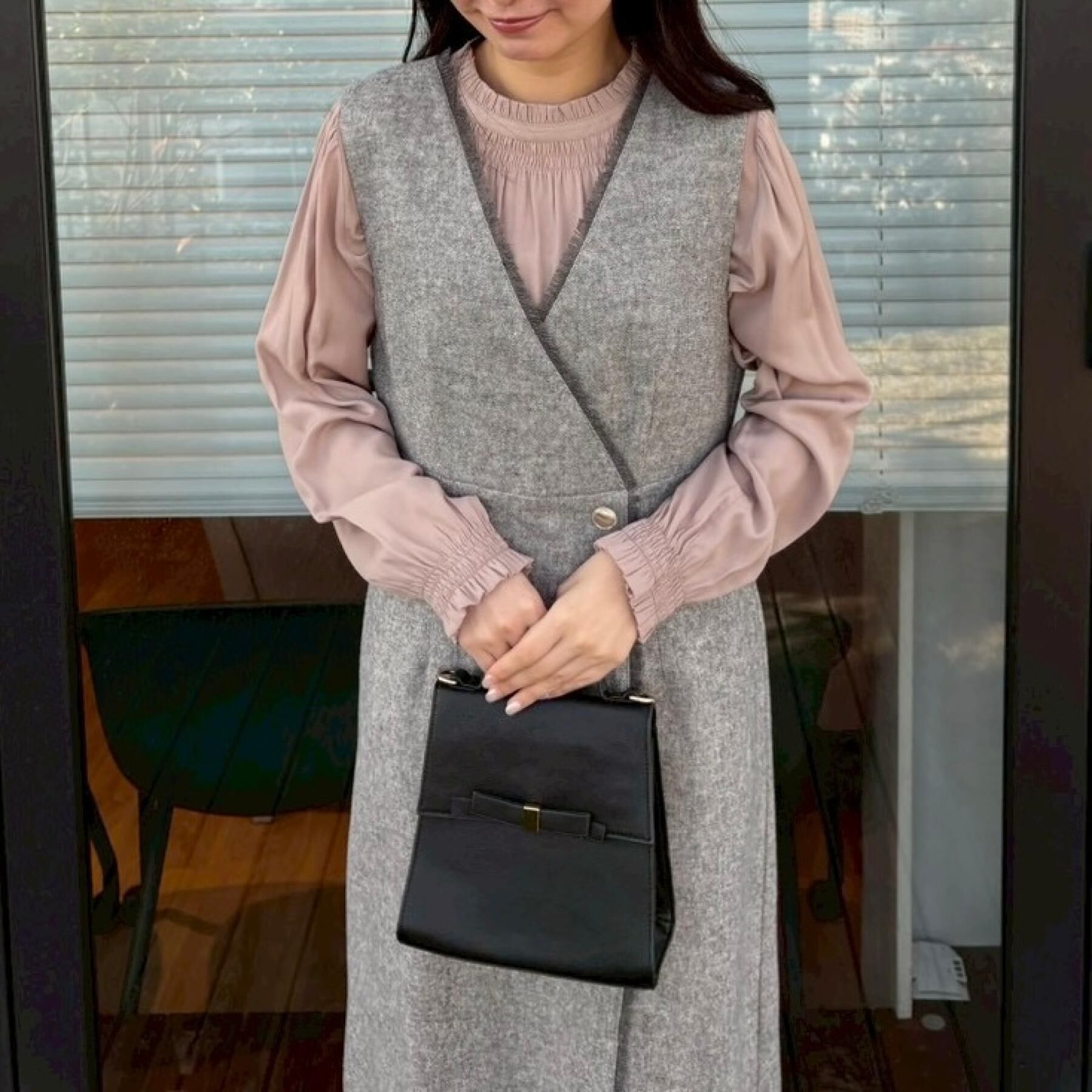 Couture broach「【ハレの日・通勤】フリンジツイードジャンスカ」|ジャンパースカート|