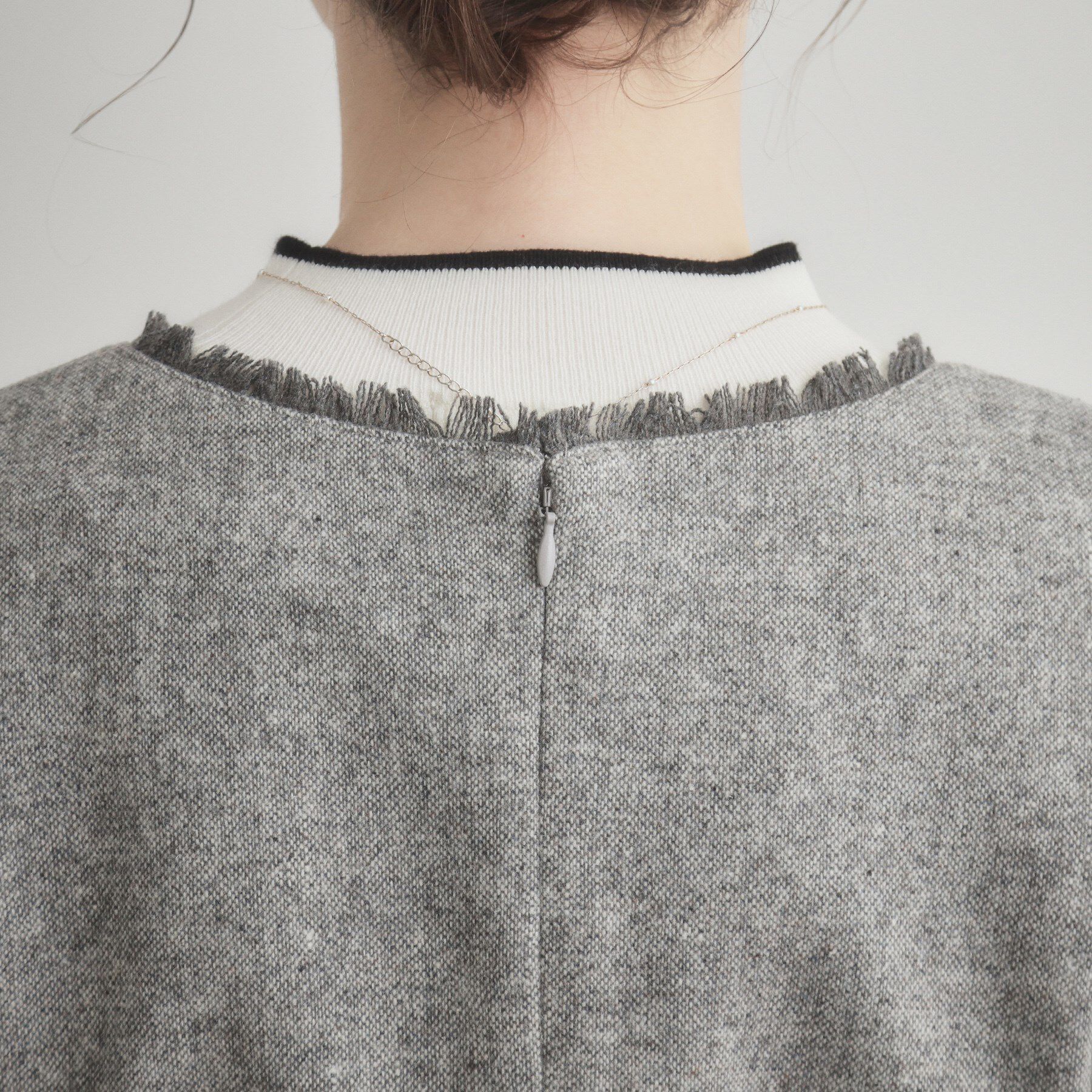 Couture broach「【ハレの日・通勤】フリンジツイードジャンスカ」|ジャンパースカート|