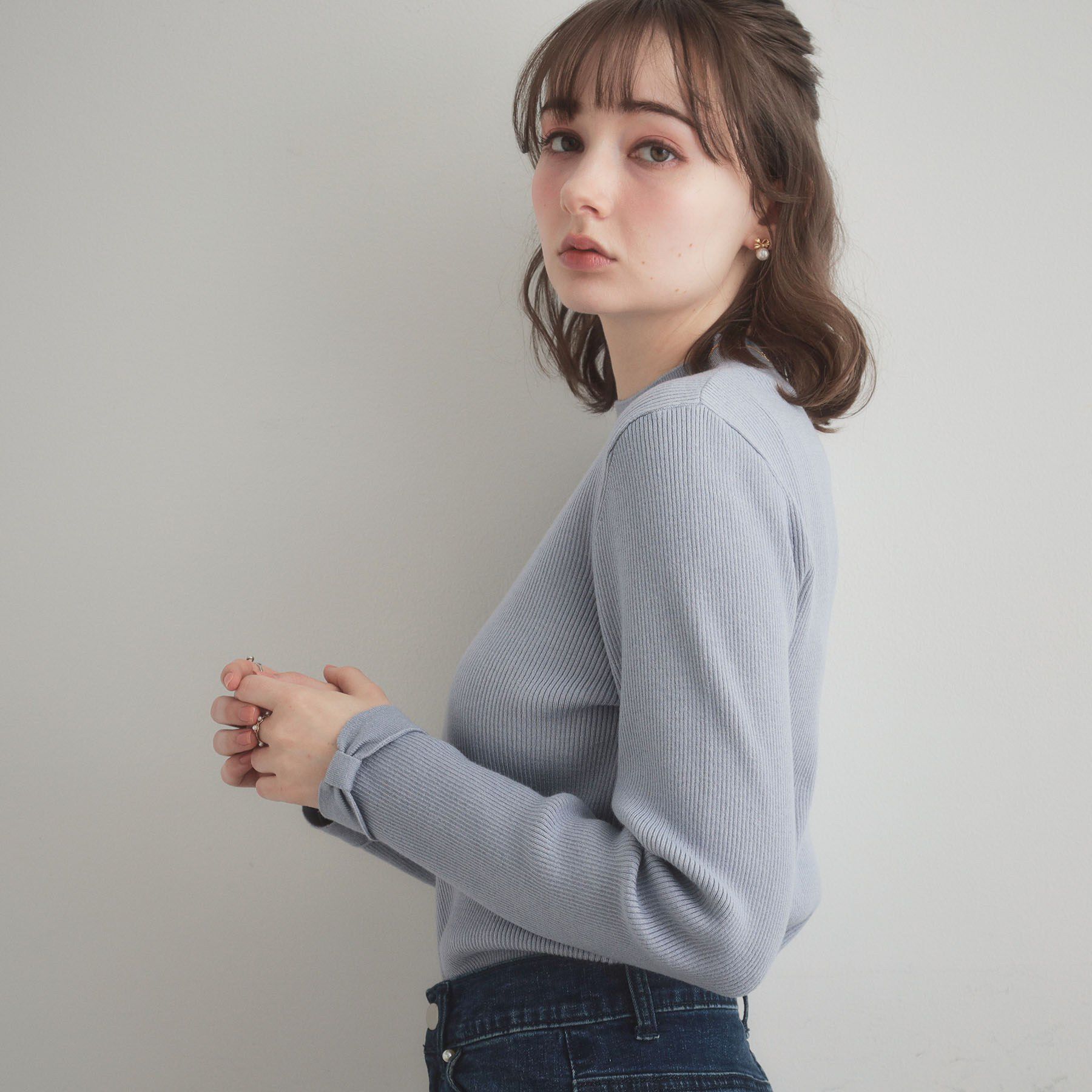 Couture broach「【洗える・着映え】袖リボン リブニット」|ニット・セーター|