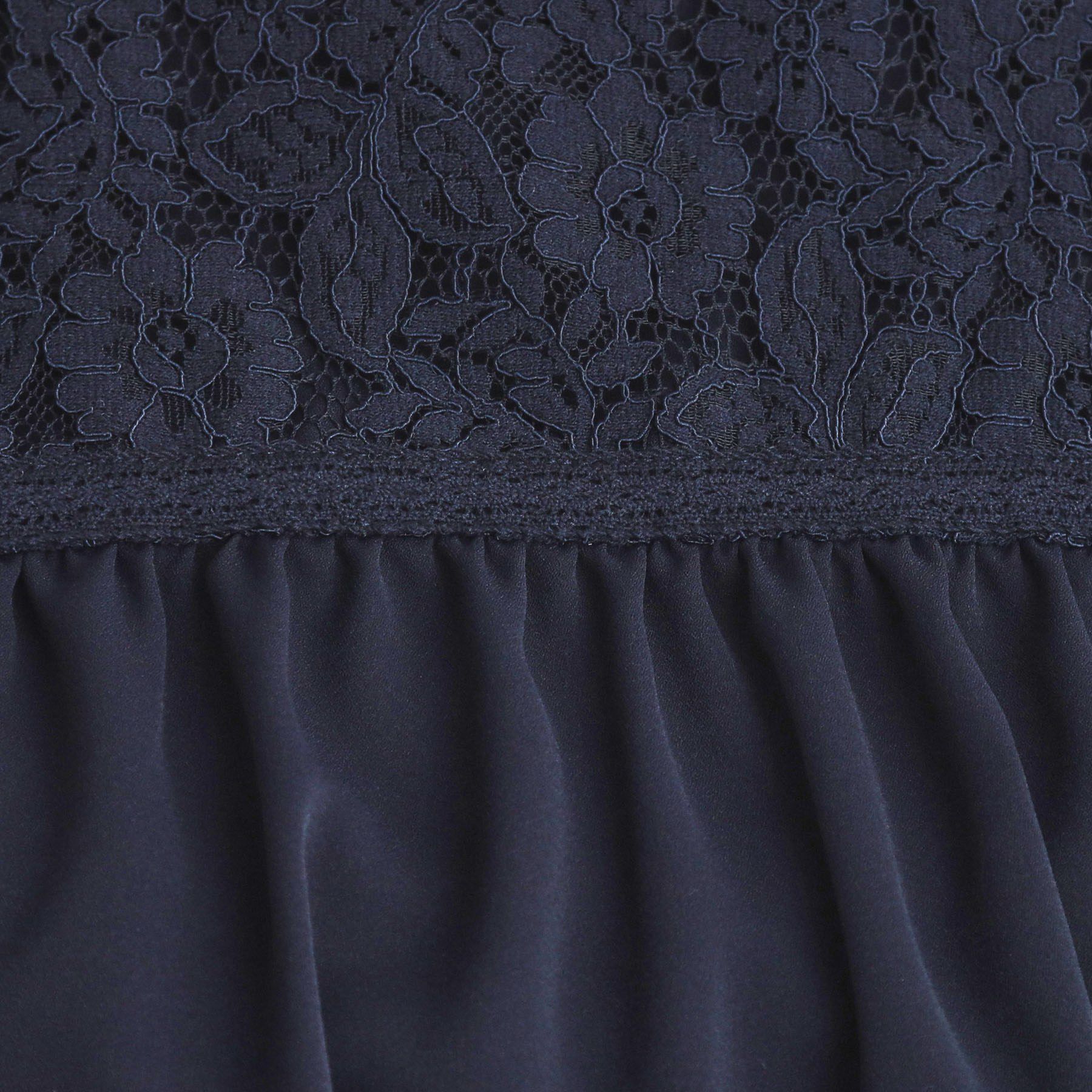 Couture broach「【ハレの日・通勤】レースドッキング ブラウス」|シャツ・ブラウス|