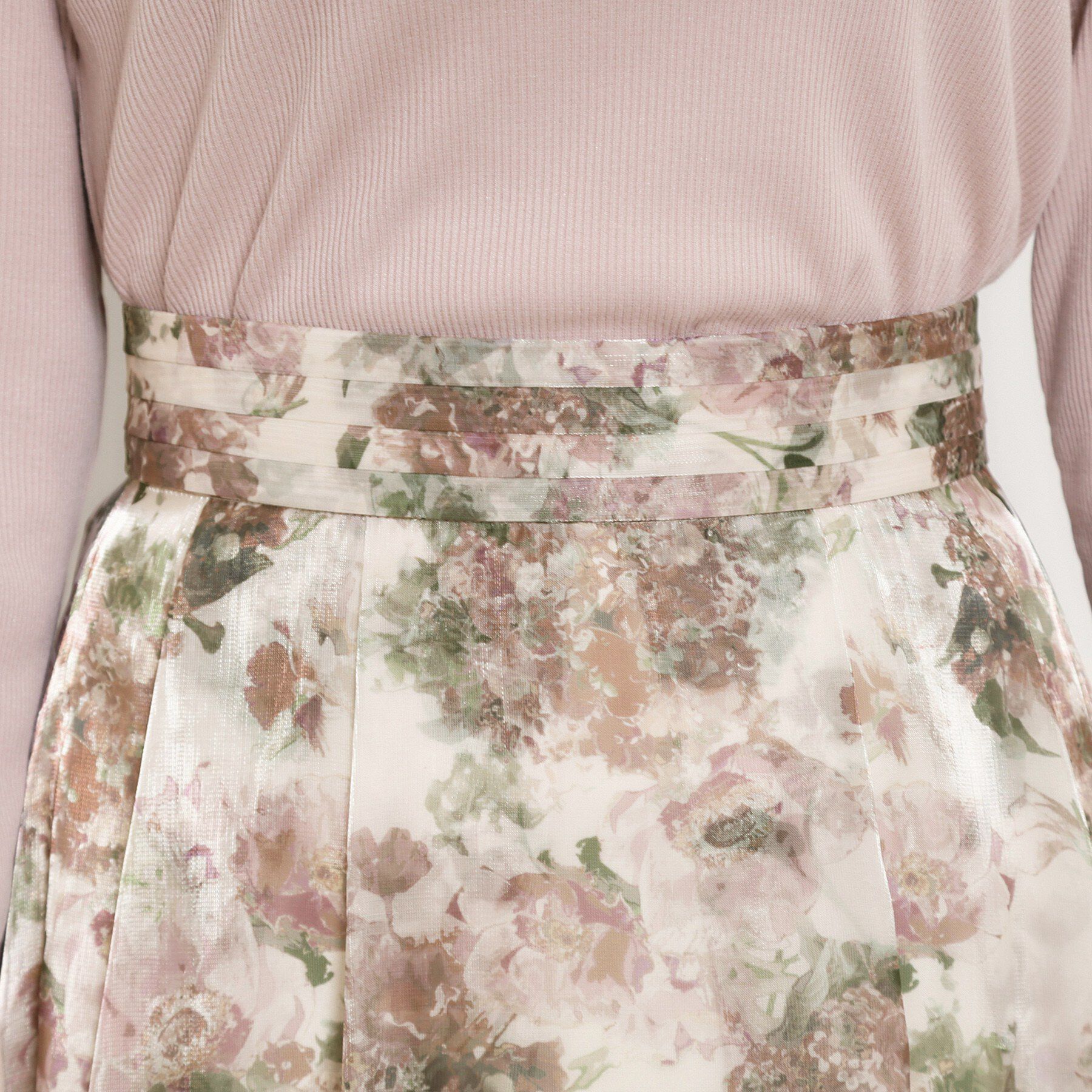 Couture broach「【洗える・通勤】Springオーガンフルールスカート」|スカート|