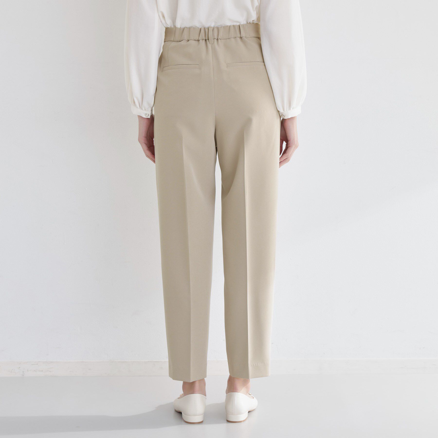 THE SHOP TK「【通勤・セレモニー】美脚シルエット ダブルクロステーパードパンツ/セットアップ可」|その他|