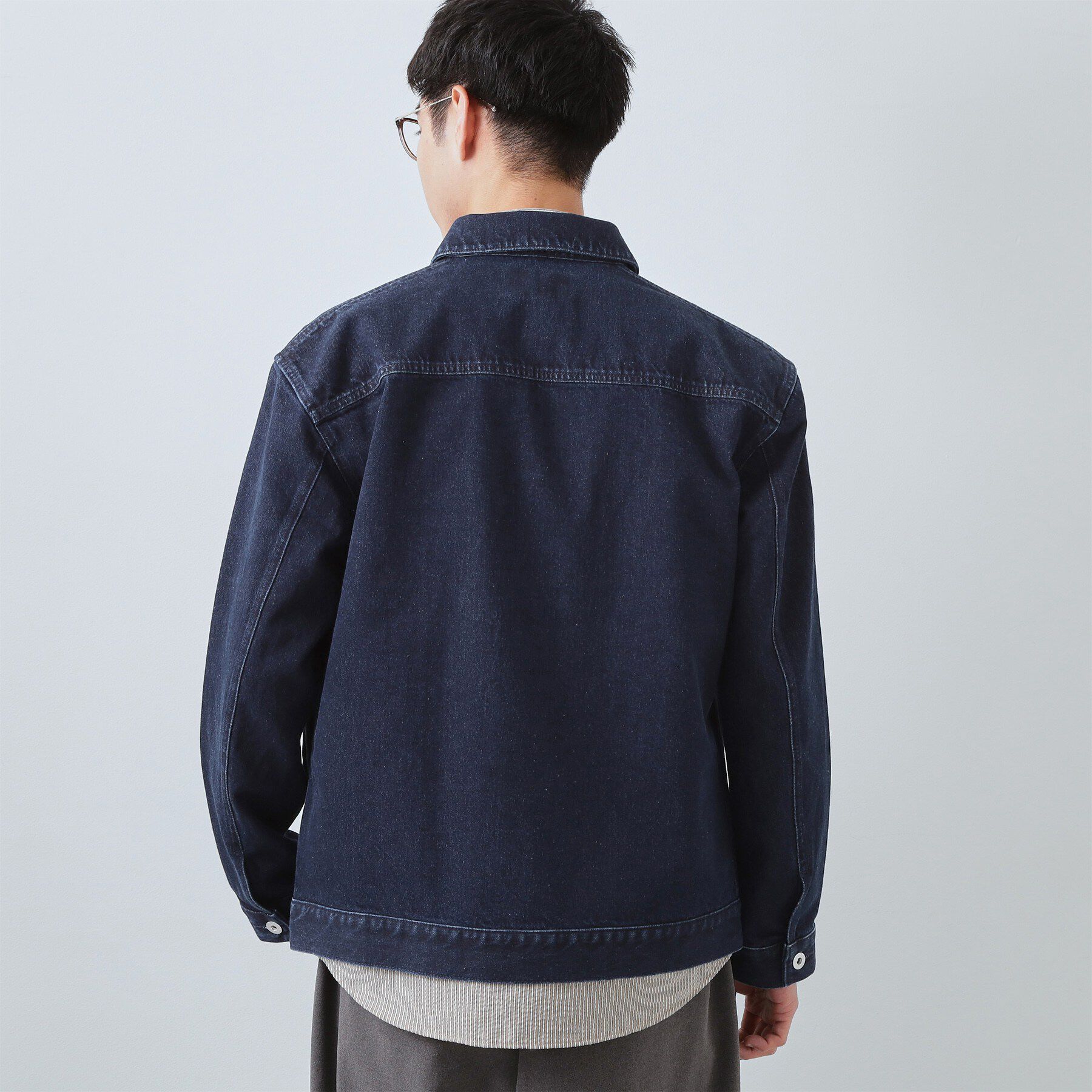 THE SHOP TK「【大人にも取り入れやすい】デニムジャケット セットアップ可/洗濯機OK」|ブルゾン・スタジャン|