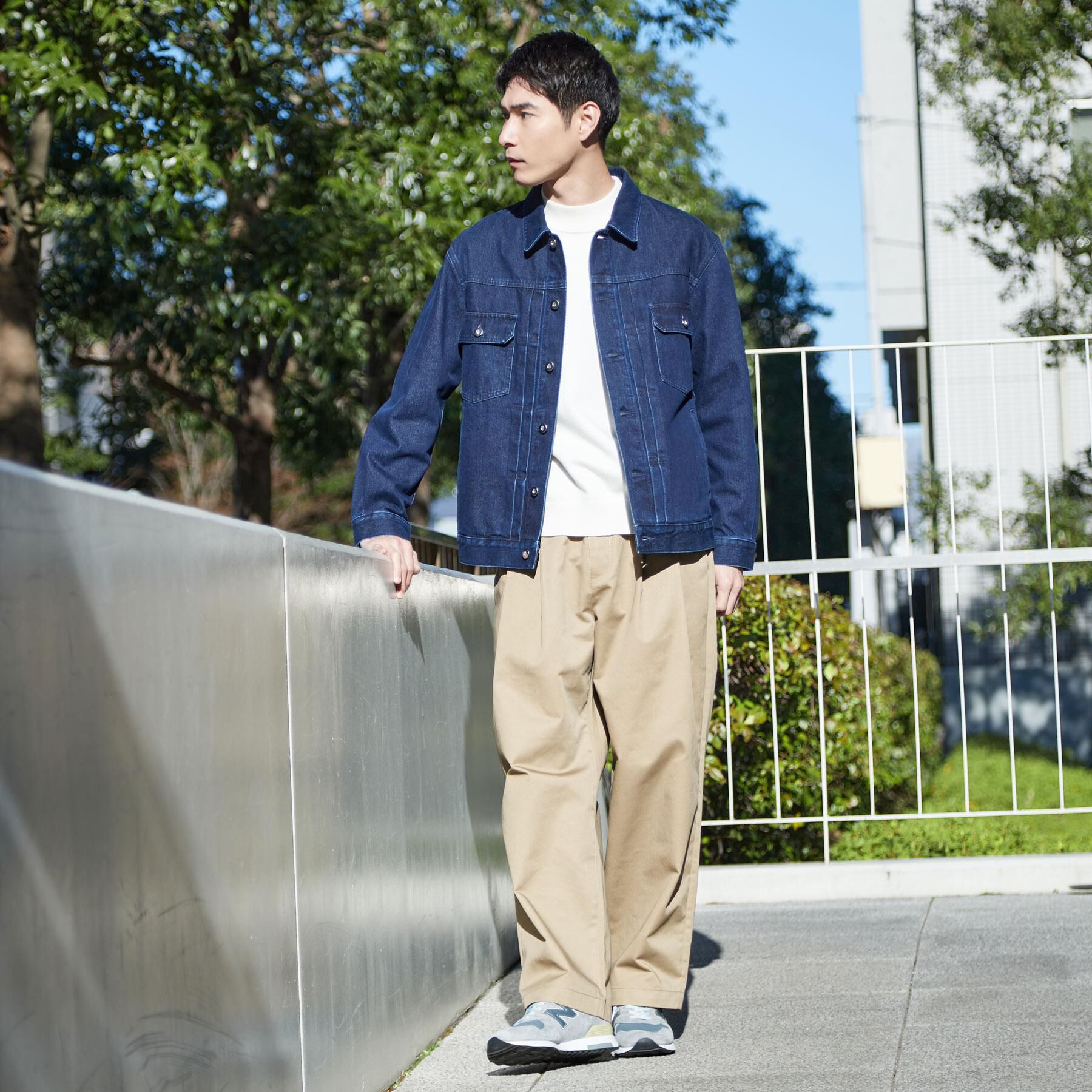 THE SHOP TK「【大人にも取り入れやすい】デニムジャケット セットアップ可/洗濯機OK」|ブルゾン・スタジャン|