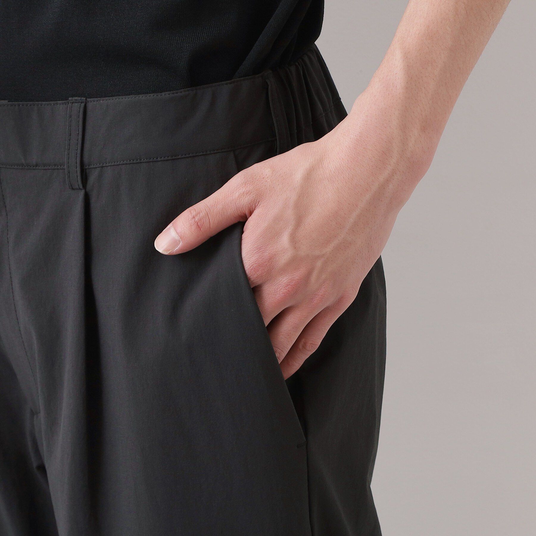 THE SHOP TK「《KURO》コーデュラナイロン  テーパードパンツ セットアップ可／防シワ／撥水／ストレッチ」|その他|