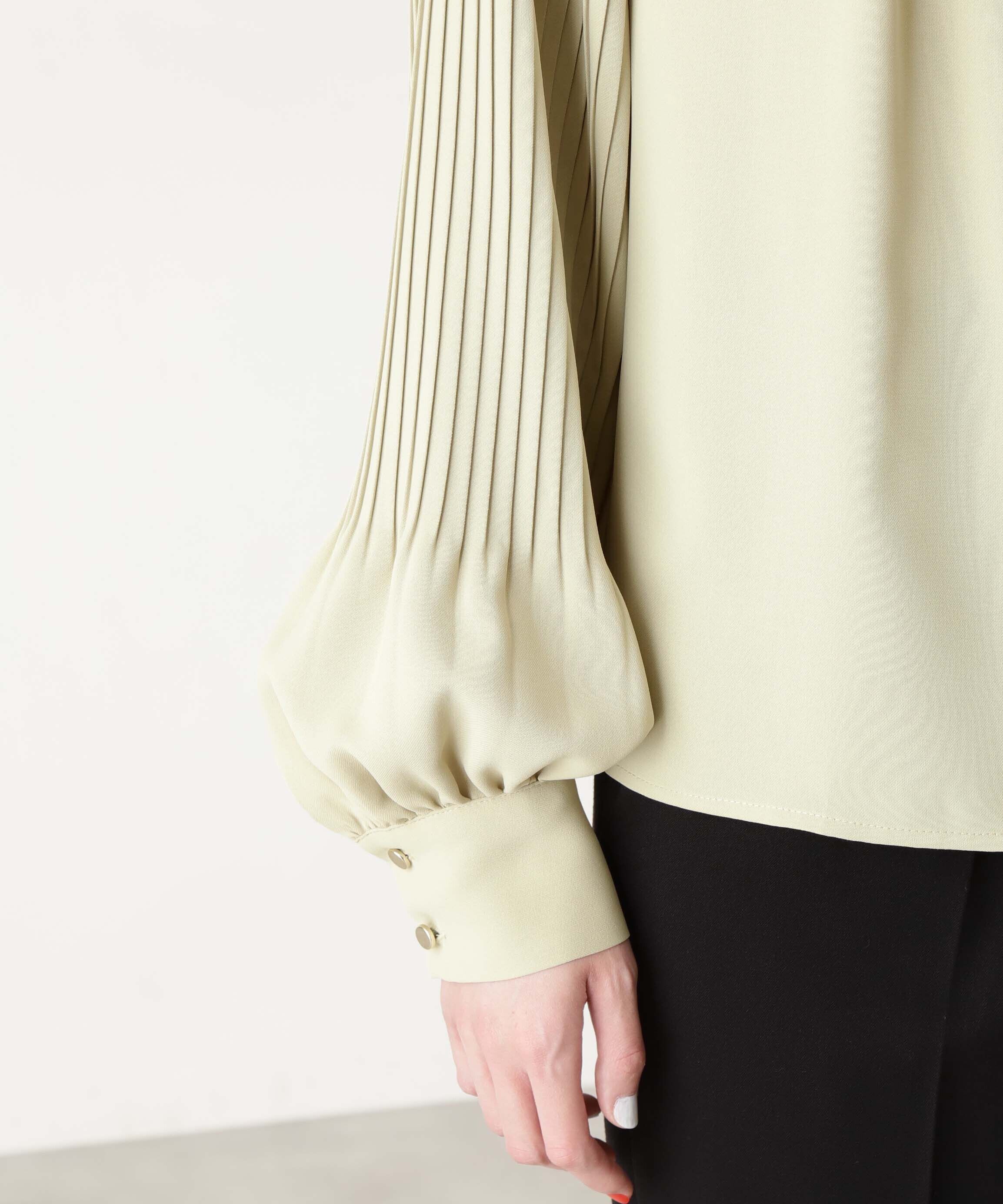  「≪WEB限定商品≫ゴールドボタンプリーツブラウス」|シャツ・ブラウス|