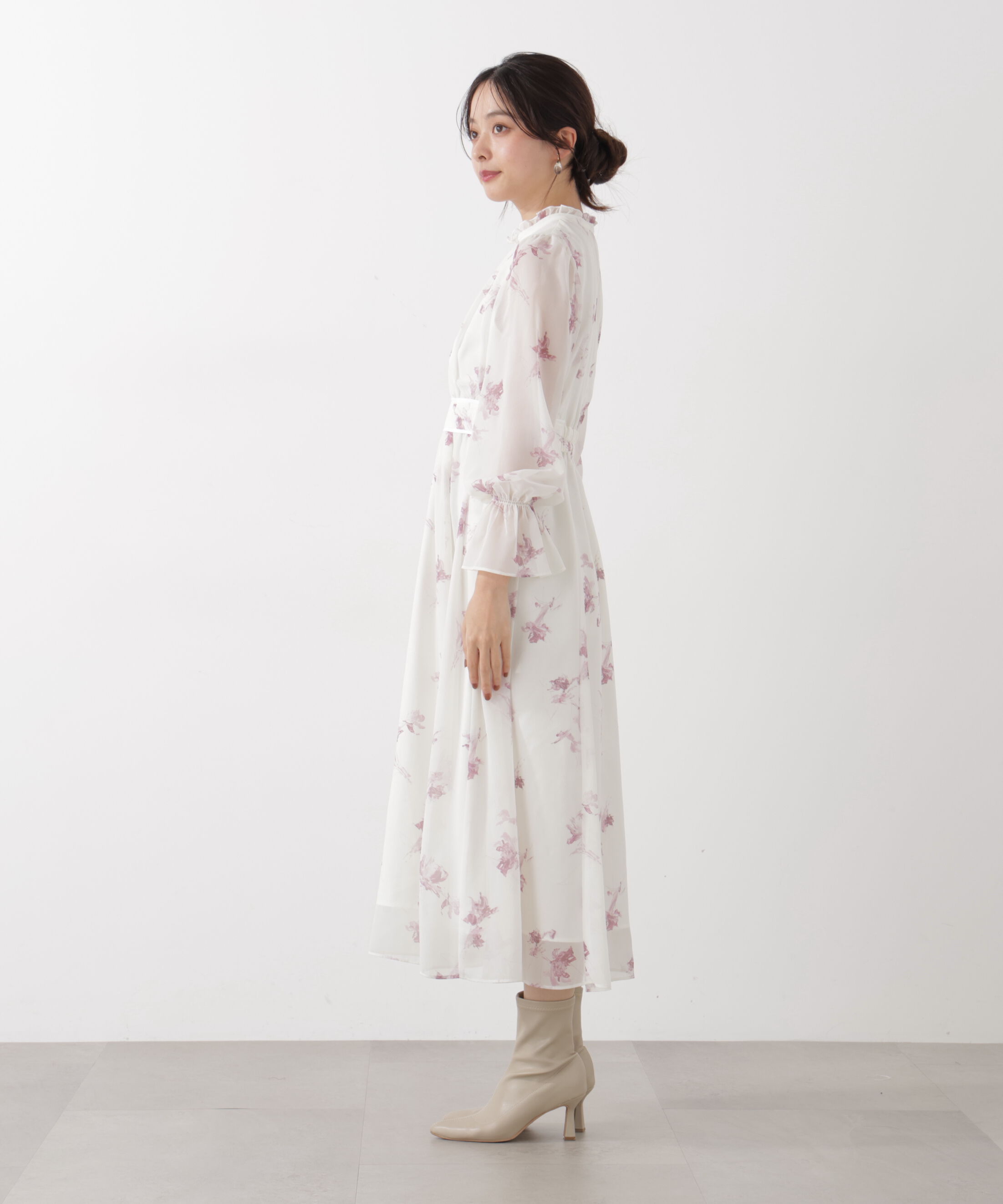 PROPORTION BODY DRESSING「花柄プリントギャザーワンピース」|ワンピース|