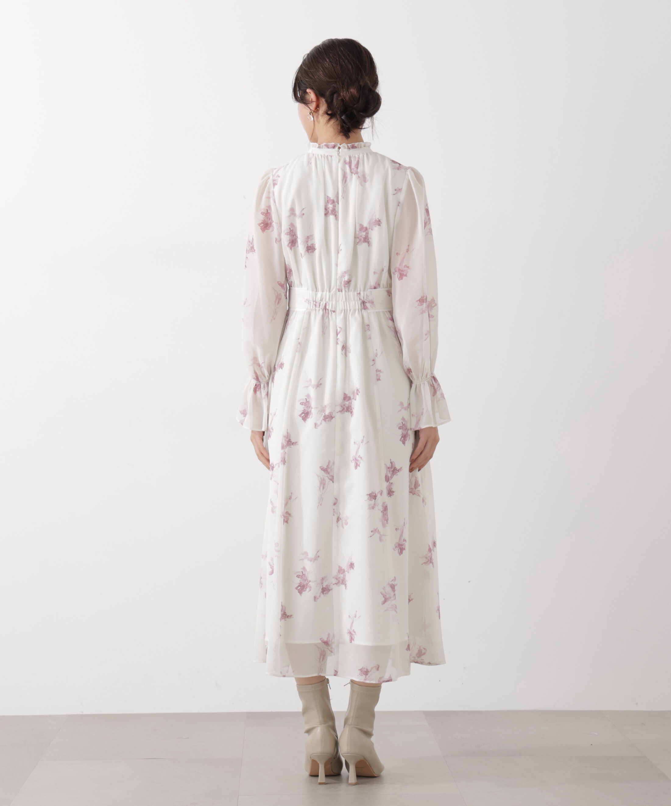 PROPORTION BODY DRESSING「花柄プリントギャザーワンピース」|ワンピース|