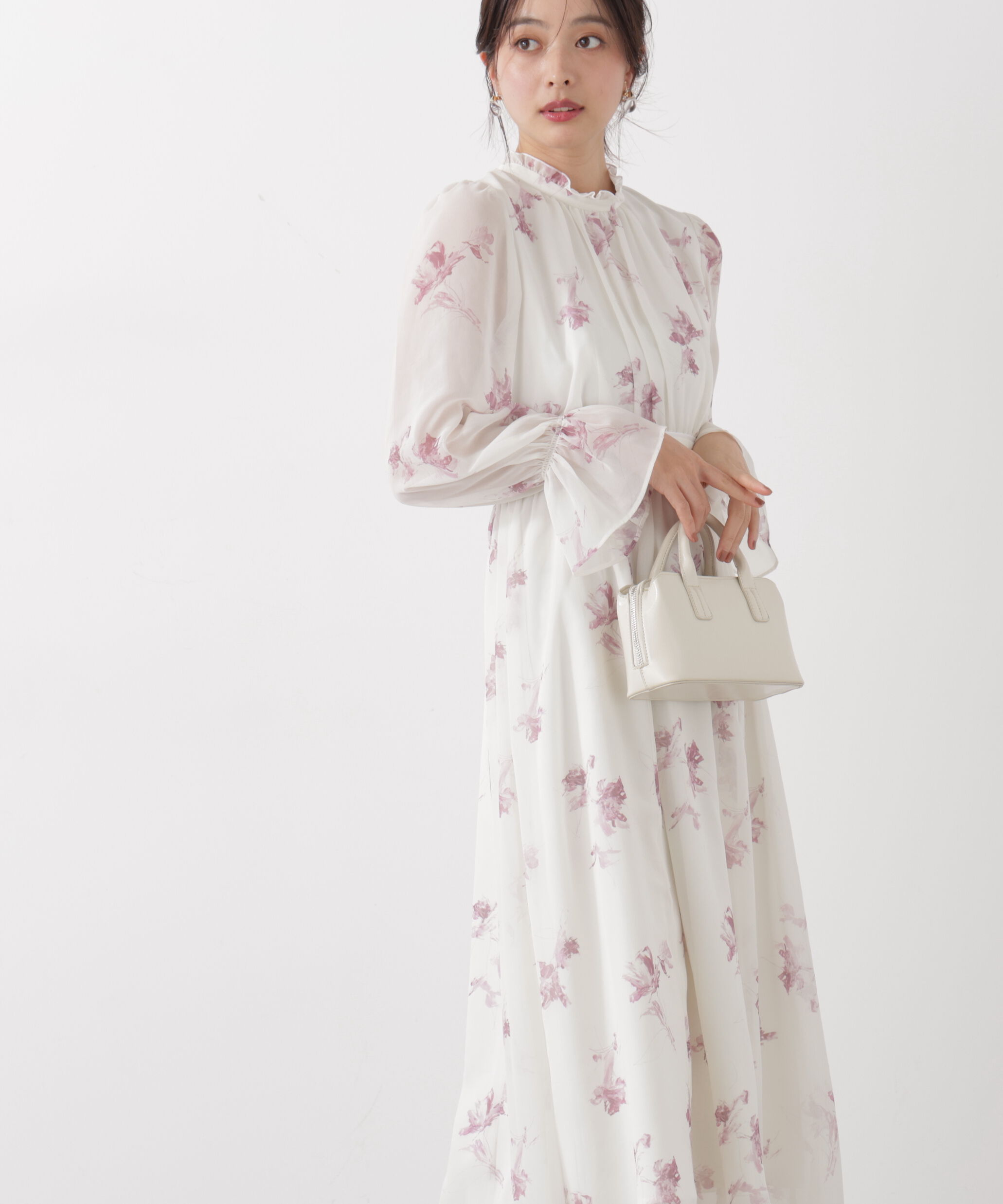 PROPORTION BODY DRESSING「花柄プリントギャザーワンピース」|ワンピース|