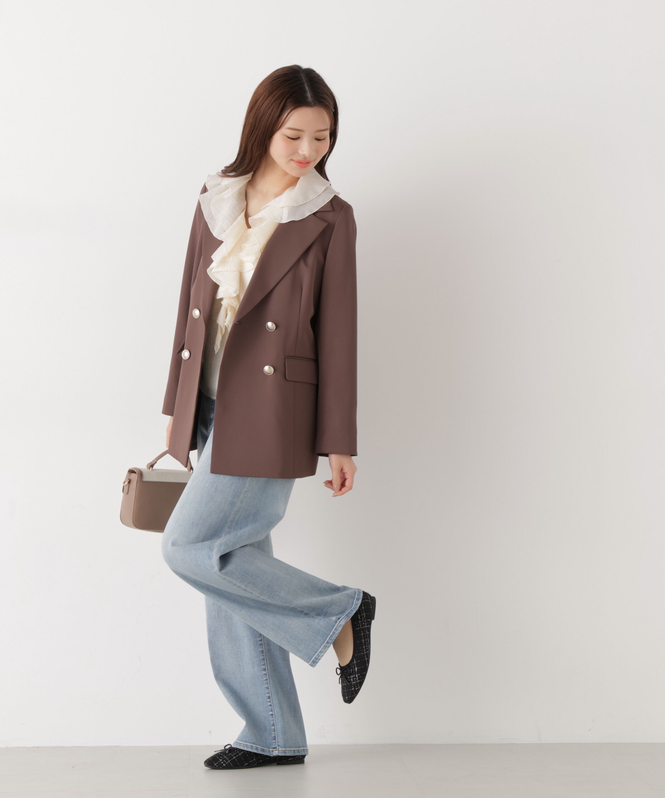 PROPORTION BODY DRESSING「〈a/mie〉カーブデニムパンツ　26SS」|その他|