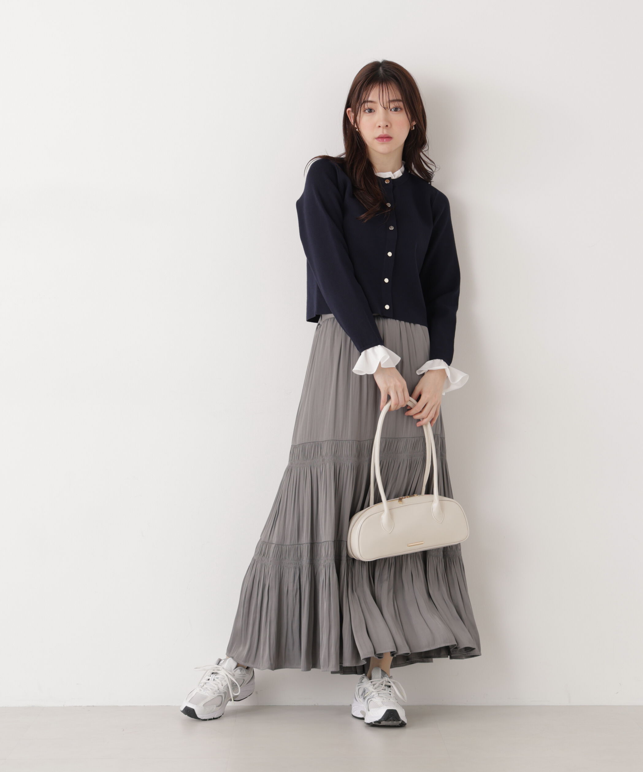 PROPORTION BODY DRESSING「フリルショートカーディガン　26SS」|カーディガン|