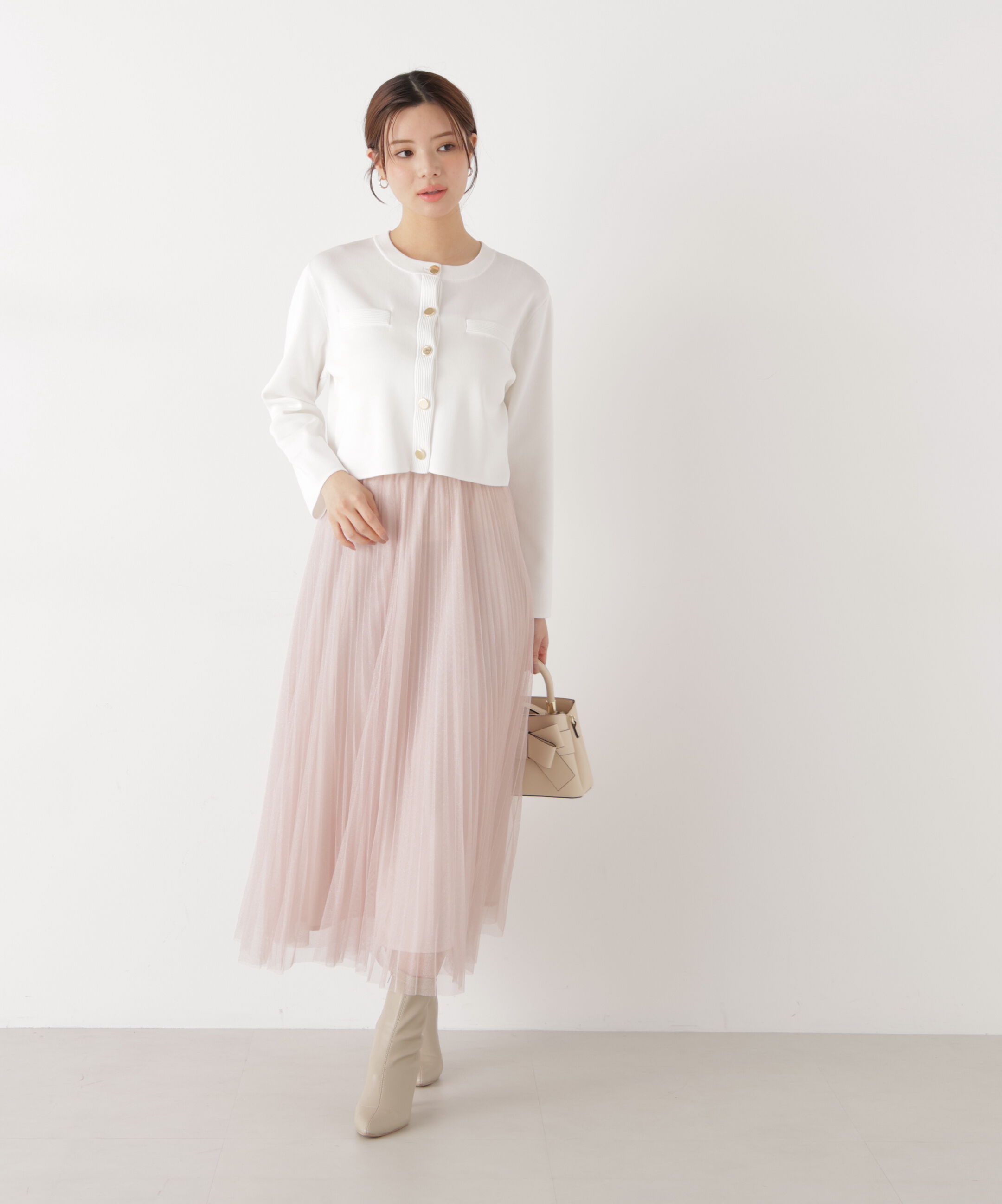 PROPORTION BODY DRESSING「〈a/mie〉シルク混ニットカーディガン　26SS」|ニット・セーター|