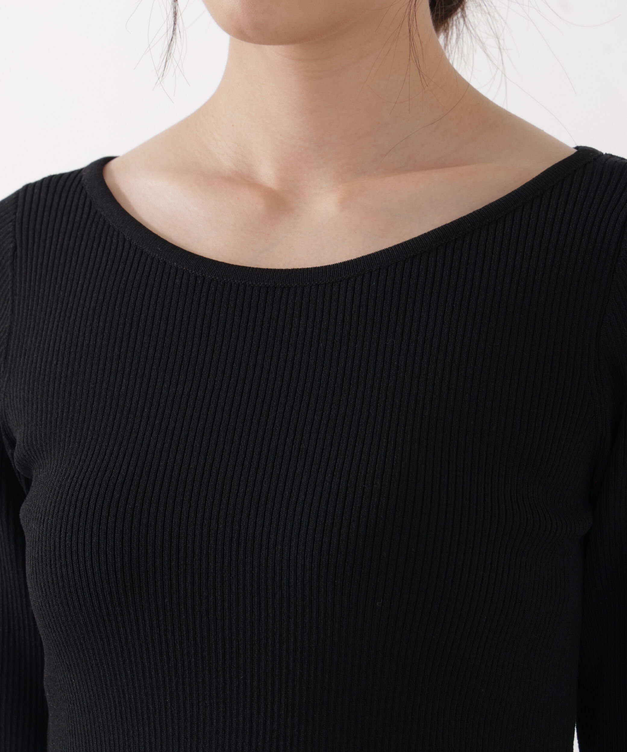 PROPORTION BODY DRESSING「〈a/mie〉シアーペプラムリブニット　26SS」|カーディガン|