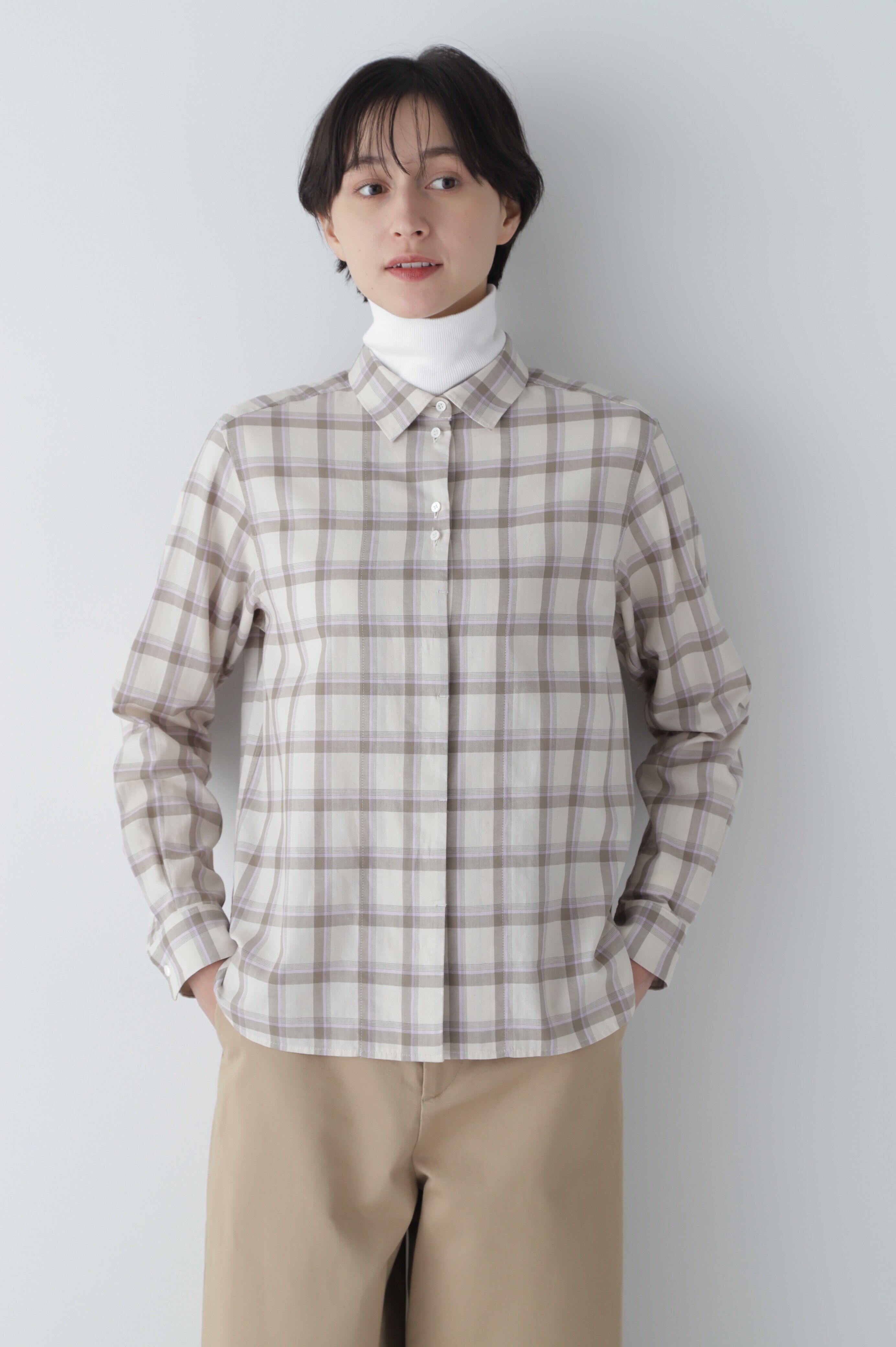  「◆ヘリンボーンチェックシャツ」|シャツ・ブラウス|