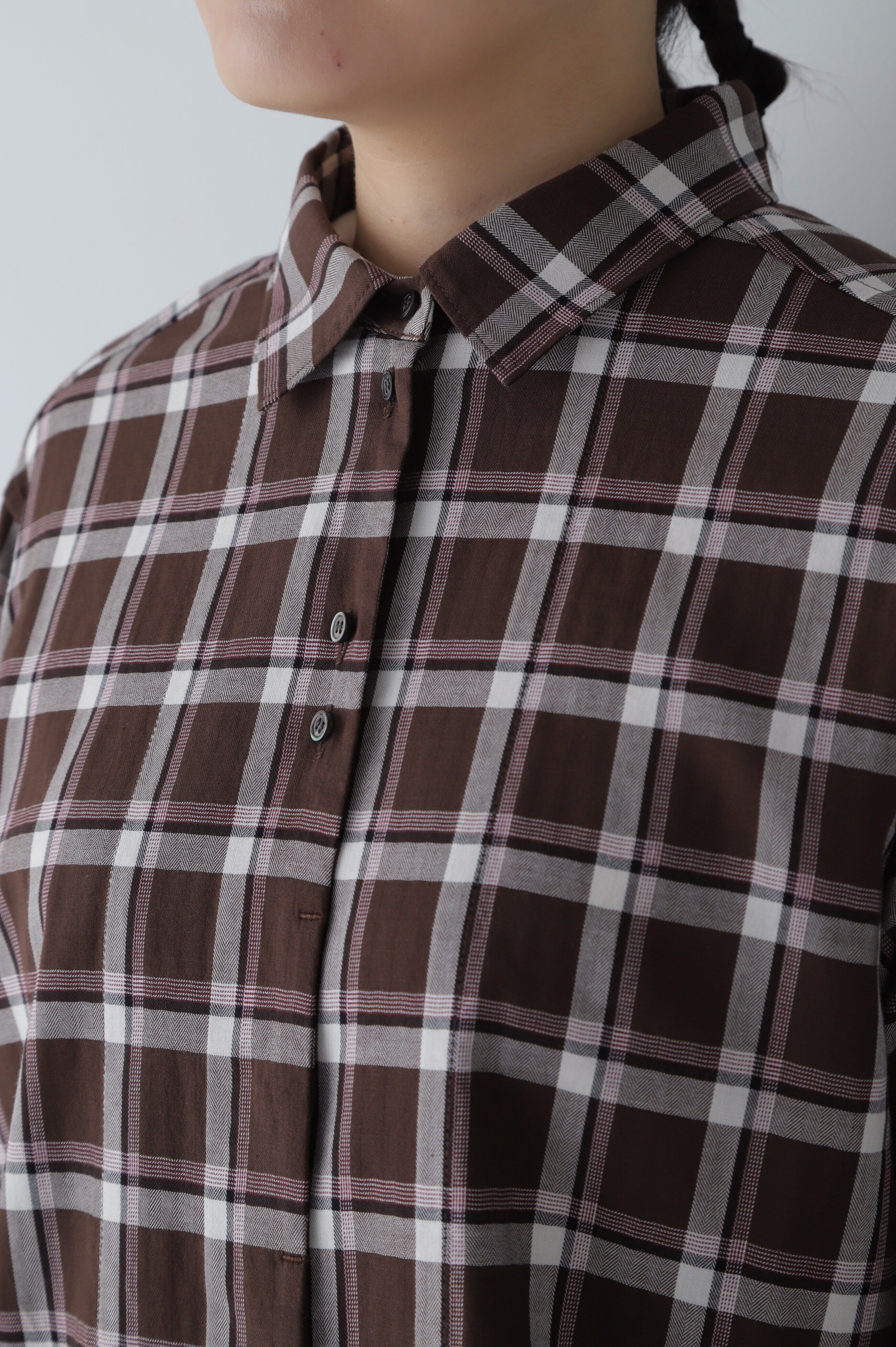  「◆ヘリンボーンチェックシャツ」|シャツ・ブラウス|