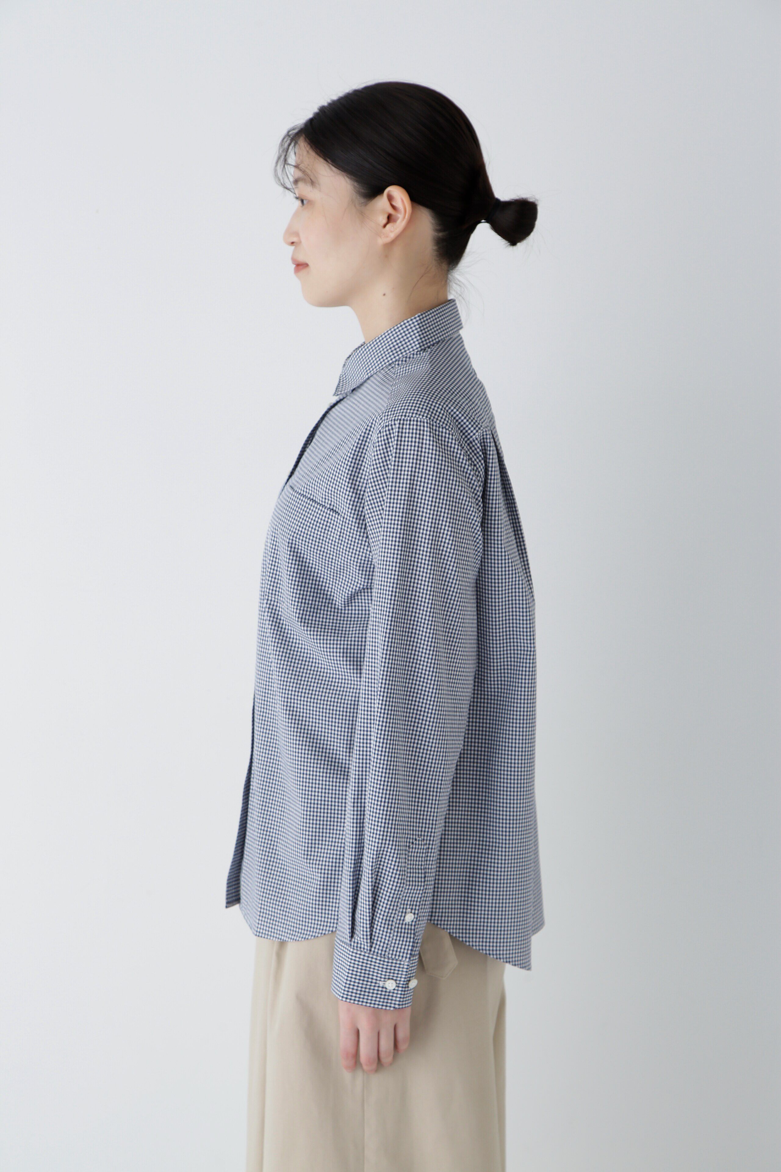  「ベーシックカラーギンガムシャツ」|シャツ・ブラウス|