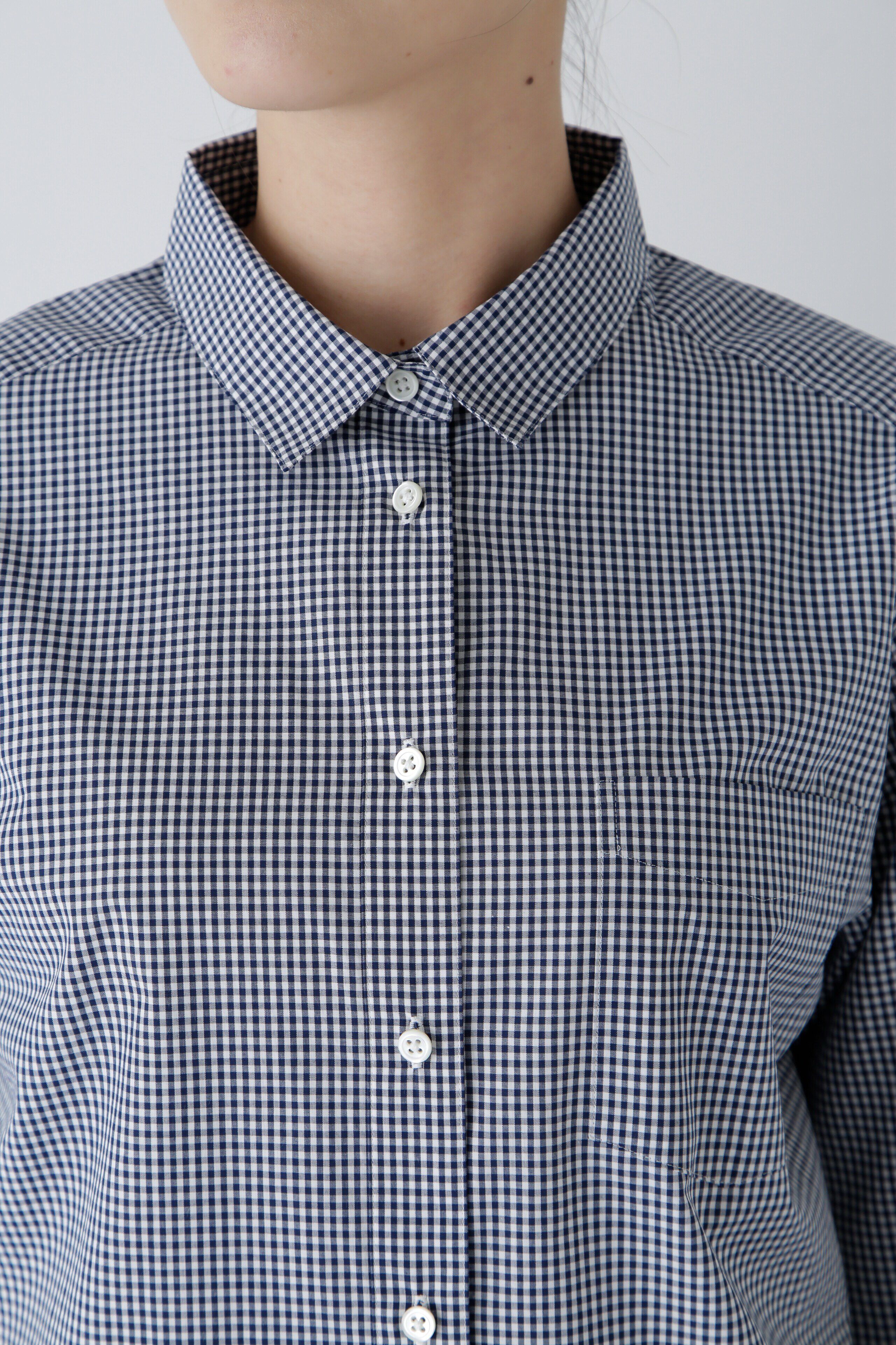  「ベーシックカラーギンガムシャツ」|シャツ・ブラウス|