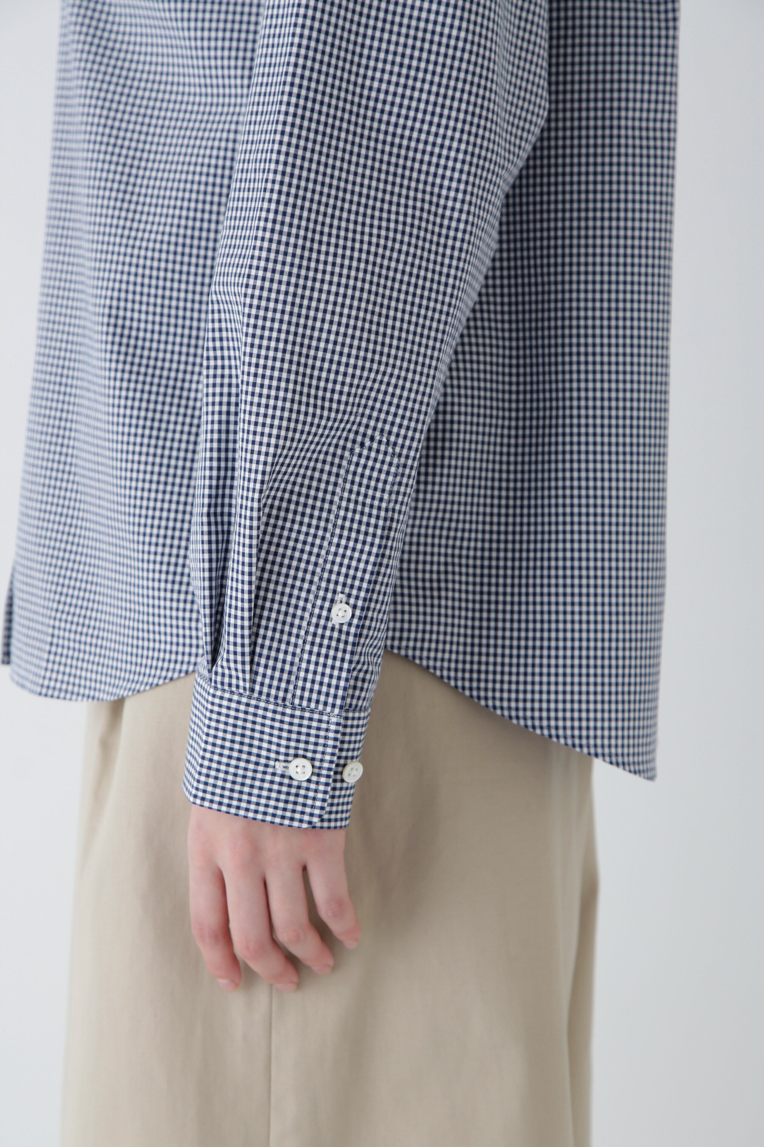  「ベーシックカラーギンガムシャツ」|シャツ・ブラウス|