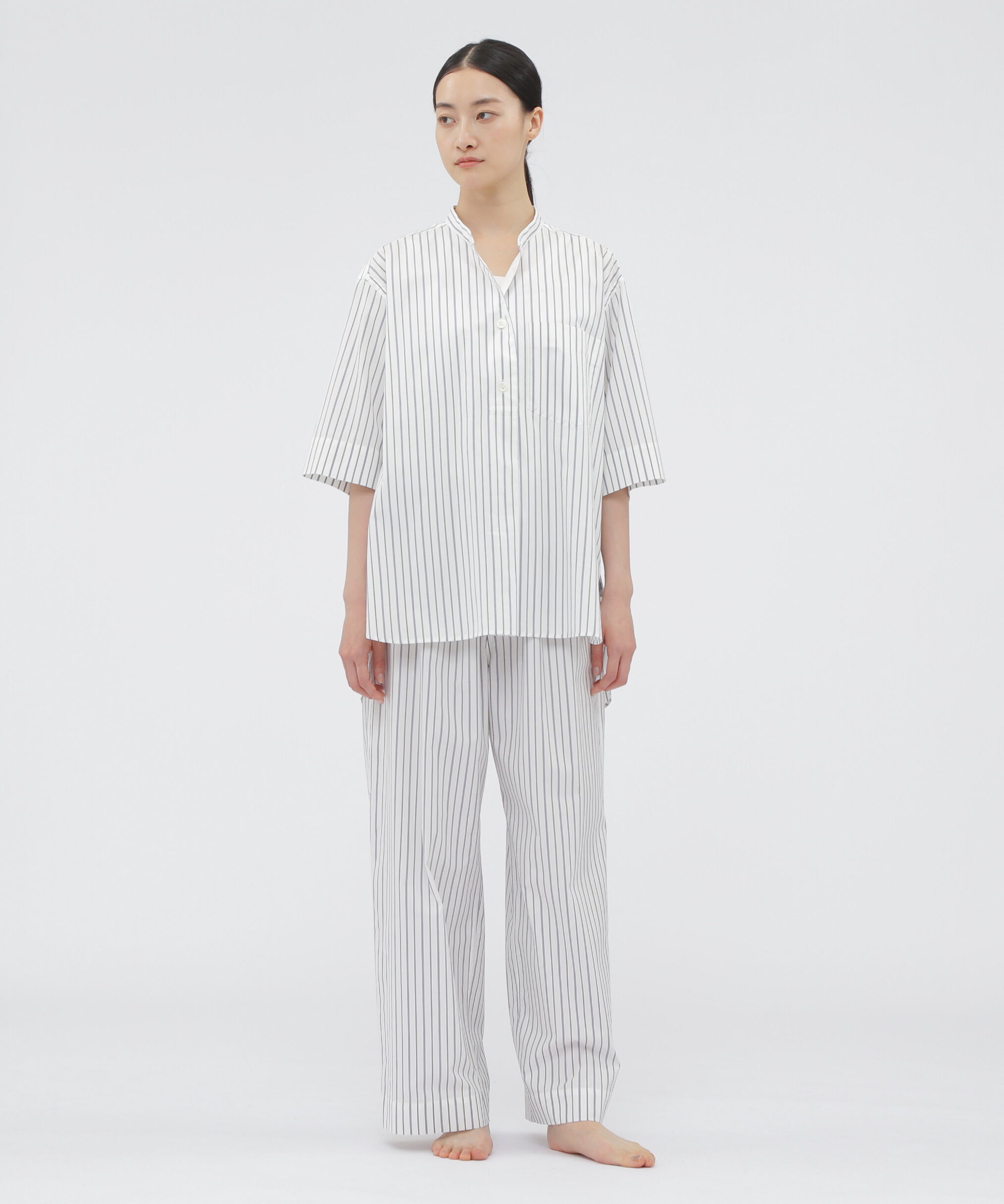MARGARET HOWELL HOUSEHOLDGOODS「TICKING STRIPE PJ SHIRT」|シャツ・ブラウス|