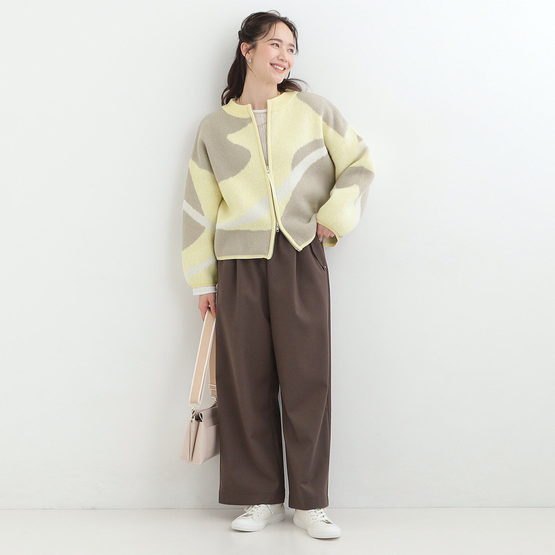 SHOO･LA･RUE「選べる4柄 ダブルZIPで着こなし色々 柄カーディガン」|カーディガン|