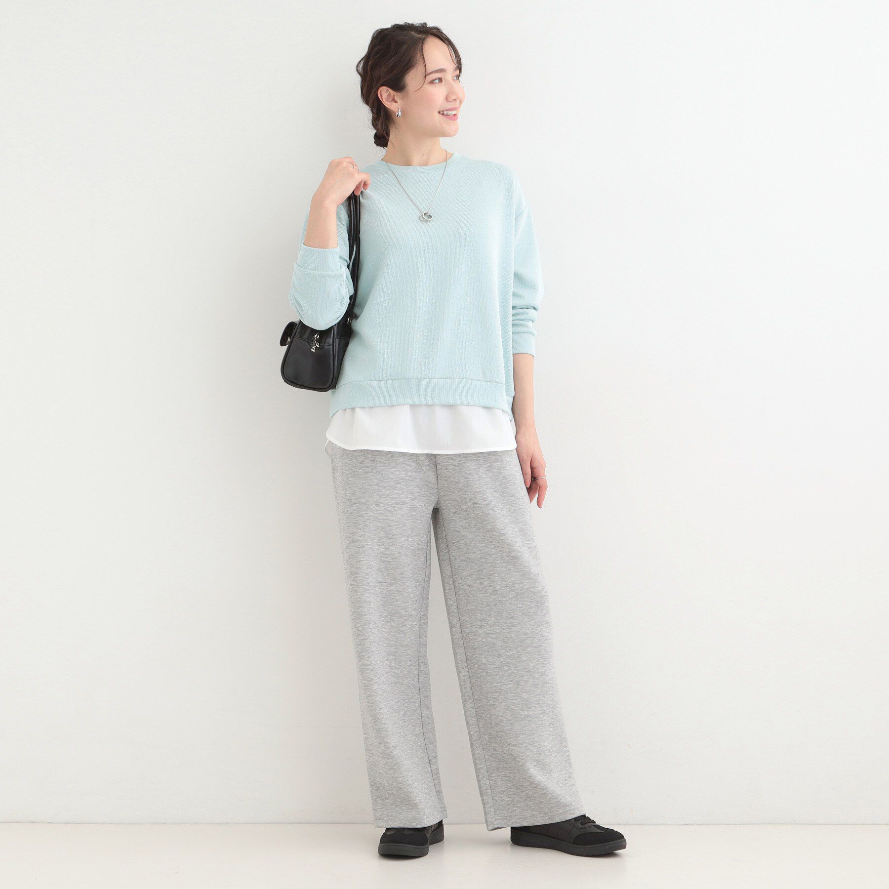 SHOO･LA･RUE「1枚でサマ見え ラメニットソーレイヤード風トップス」|Tシャツ・カットソー|