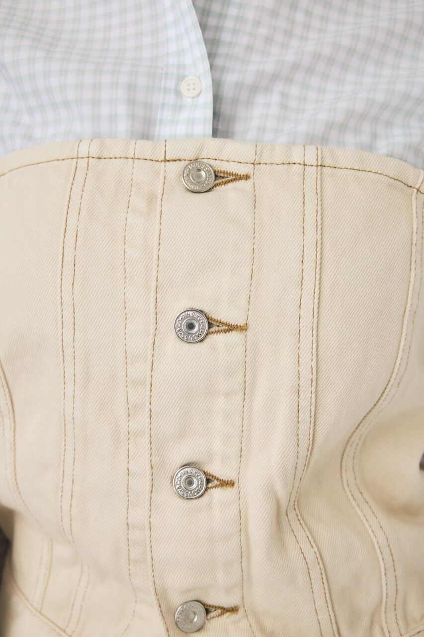 MOUSSY「DENIM BARE ビスチェ」|チューブトップ|