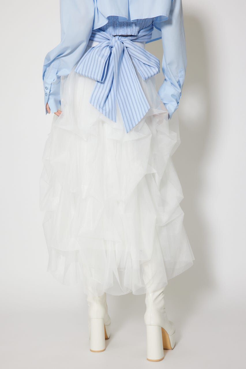 rienda「ランダムタックチュールスカート」|スカート|