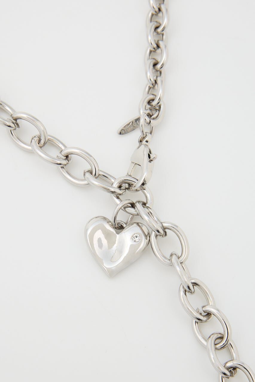 rienda「ニュアンスハートプレートネックレス」|ネックレス|