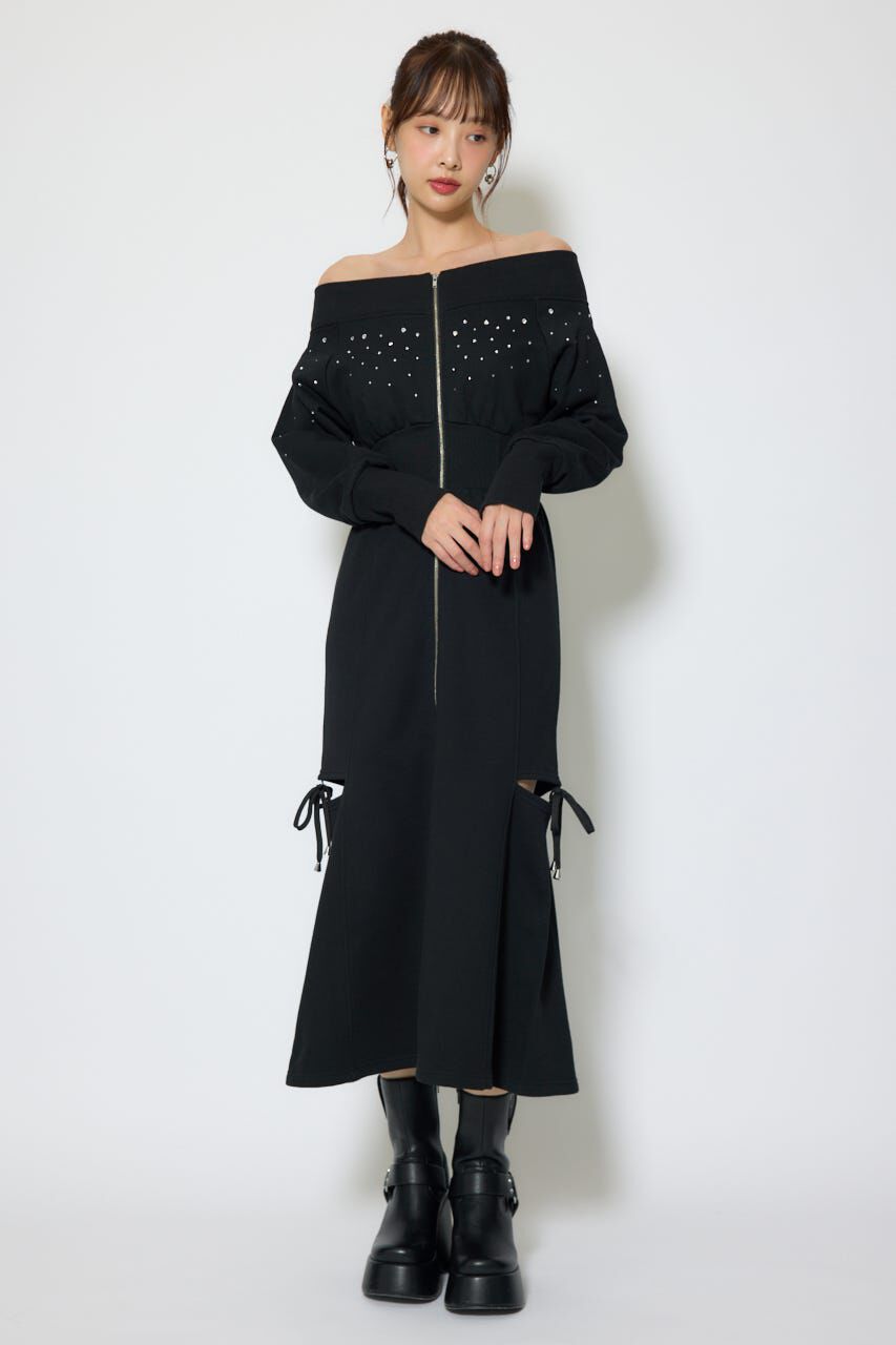 rienda「オフショルダーカッティングマーメイドワンピース」|ワンピース|