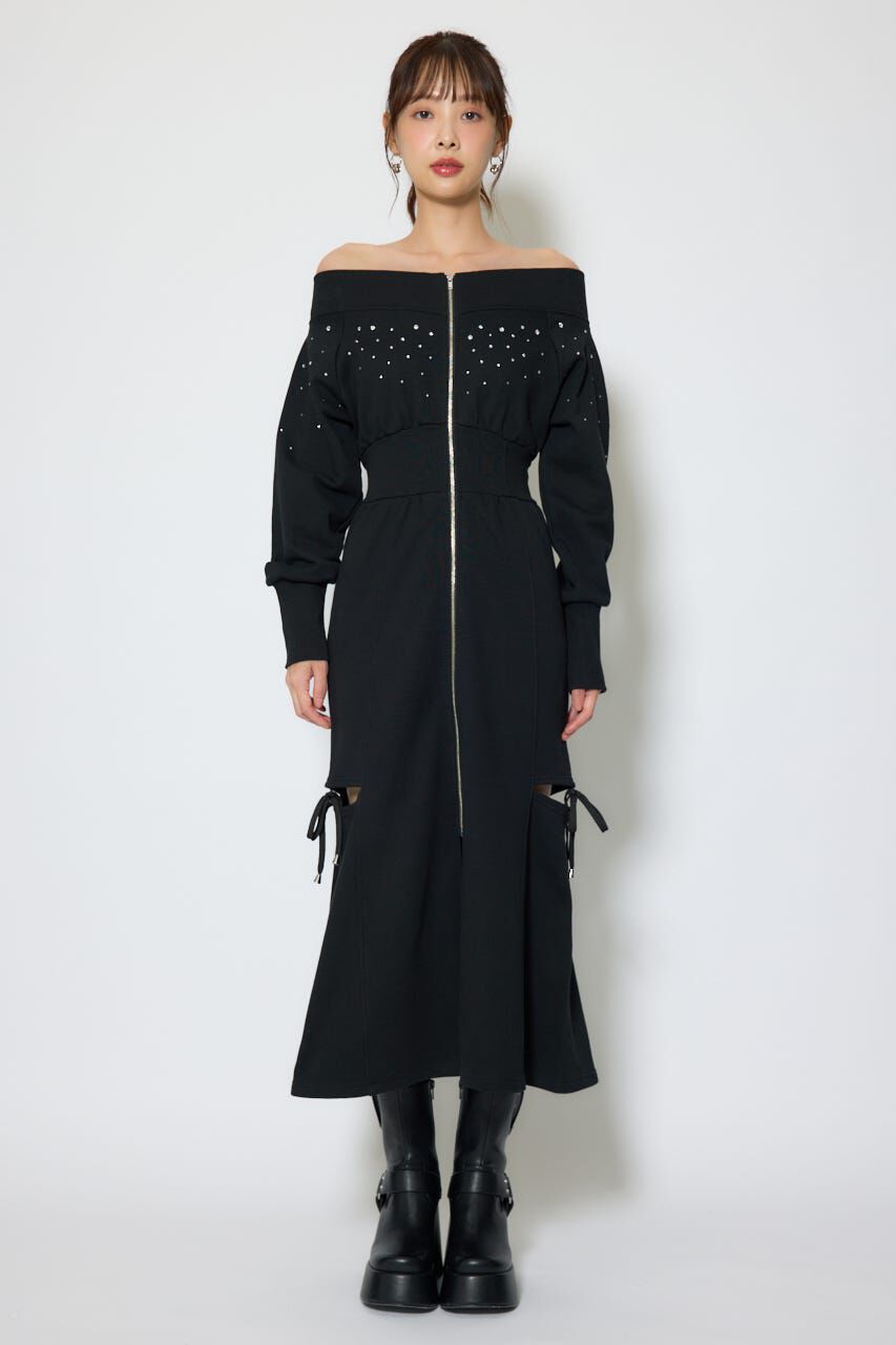 rienda「オフショルダーカッティングマーメイドワンピース」|ワンピース|