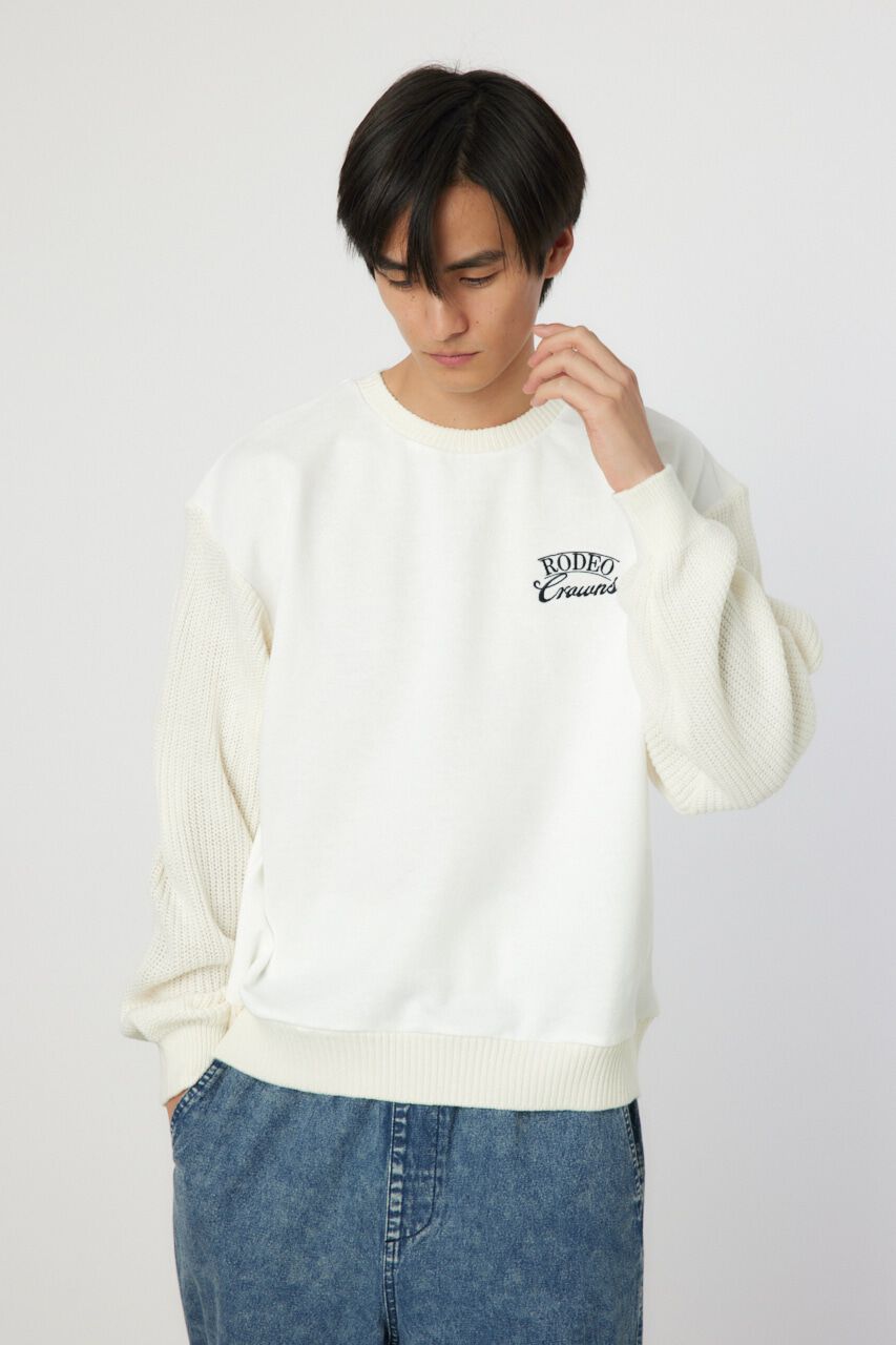RODEO CROWNS「メンズドッキングロゴニットトップス」|ニット・セーター|