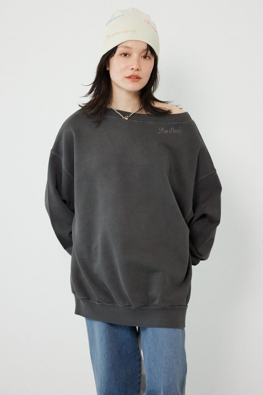 RODEO CROWNS「オフショルダースウェットトップス」|パーカー|