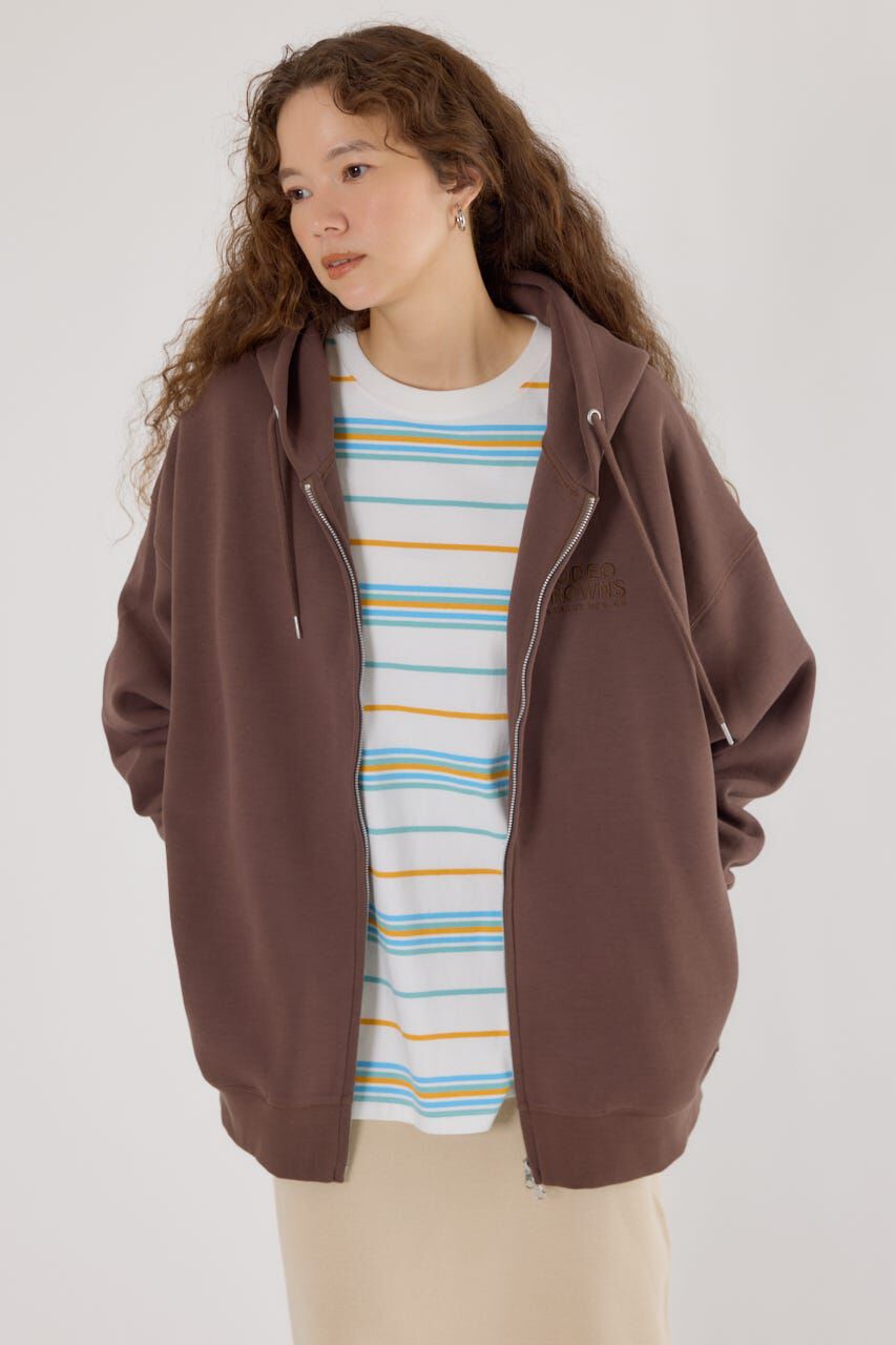 RODEO CROWNS「エンボスBIG ZIPパーカー」|Tシャツ・カットソー|