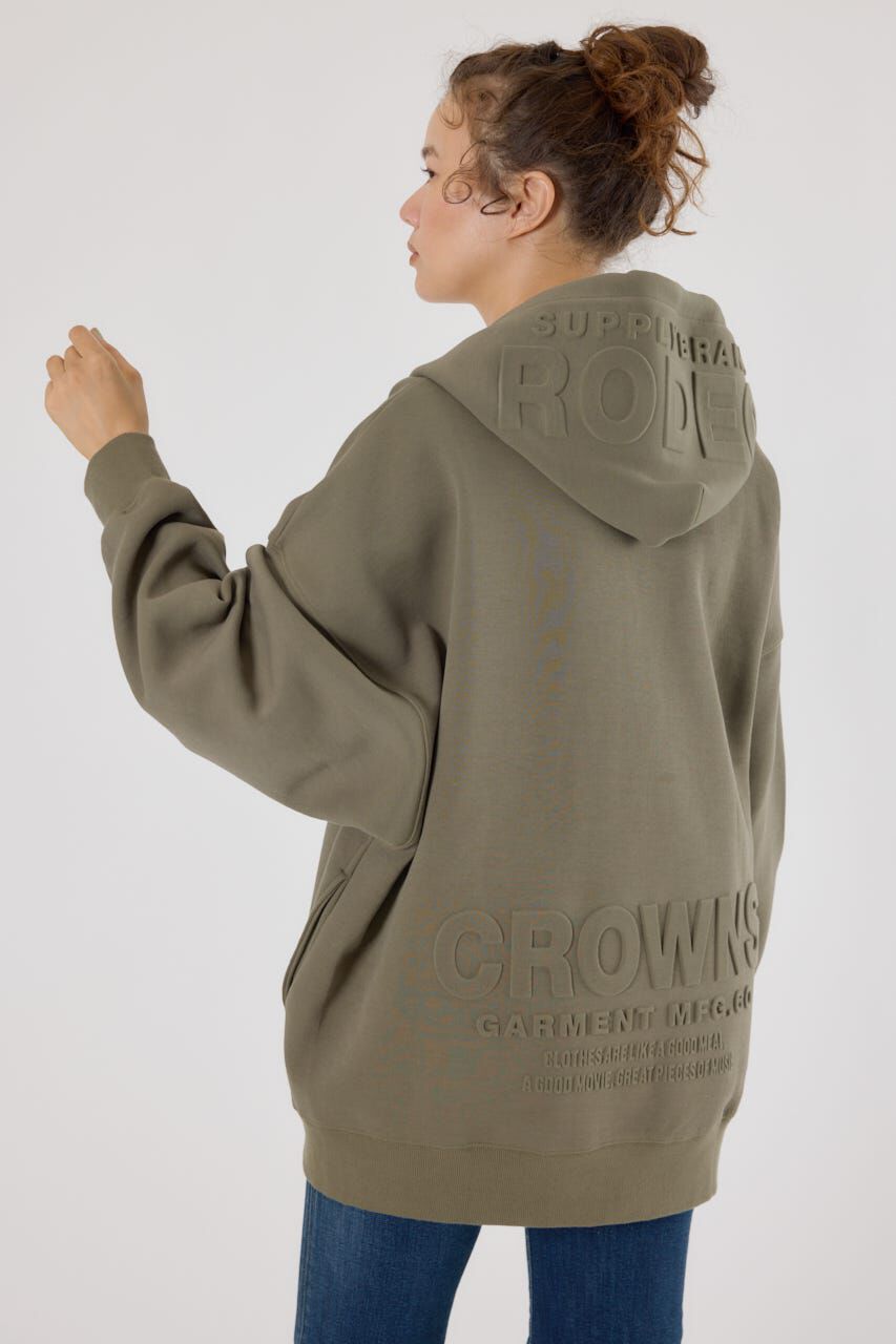 RODEO CROWNS「エンボスBIG ZIPパーカー」|Tシャツ・カットソー|