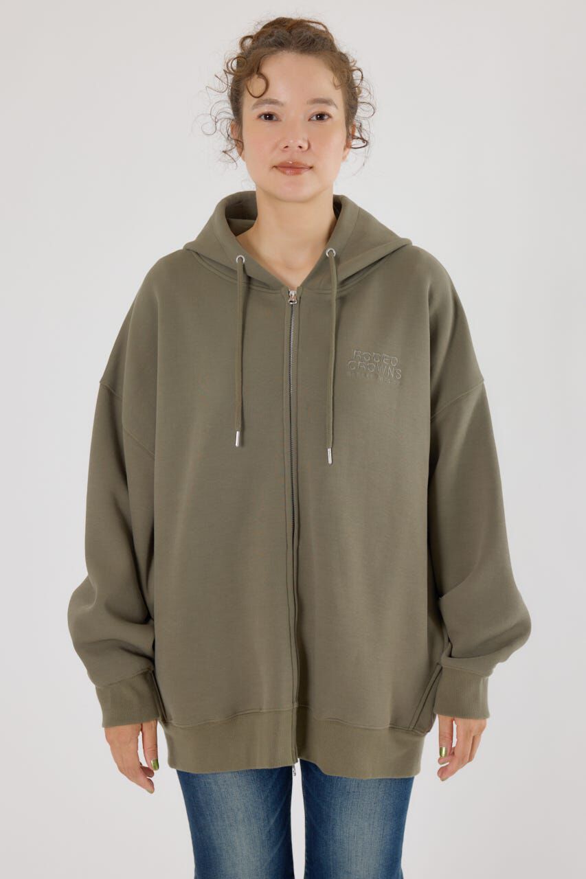 RODEO CROWNS「エンボスBIG ZIPパーカー」|Tシャツ・カットソー|