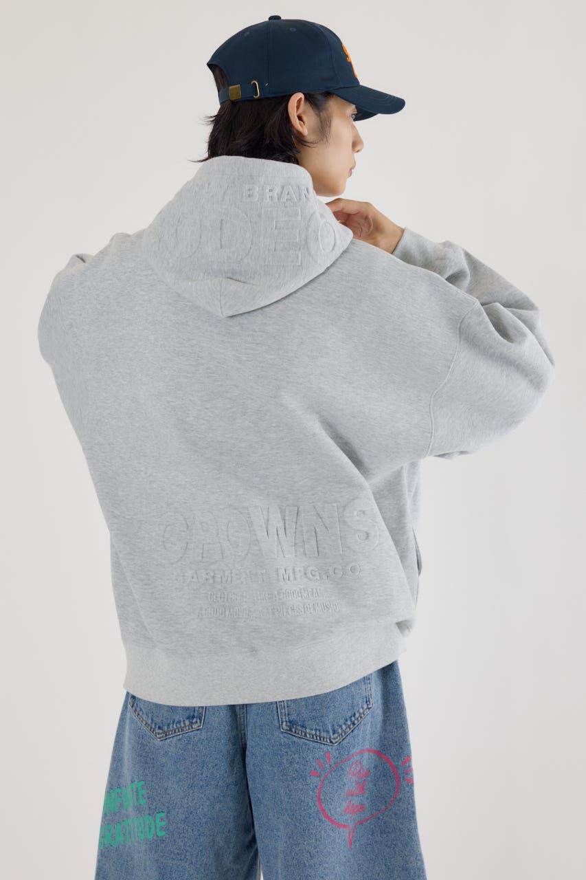 RODEO CROWNS「エンボスBIG ZIPパーカー」|Tシャツ・カットソー|