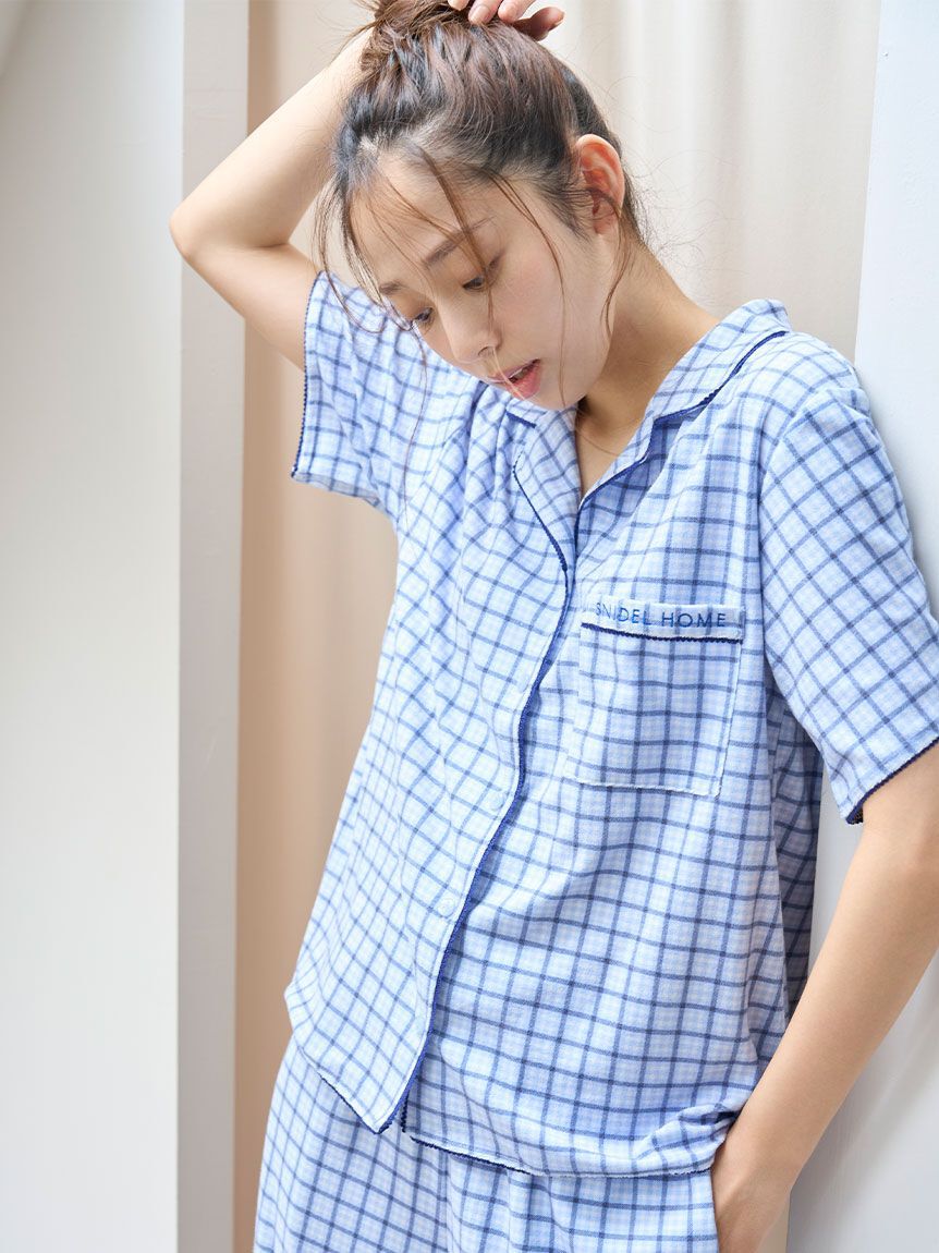 SNIDEL HOME「【Sorbet light】開襟シャツ」|ルームウェア|BLU