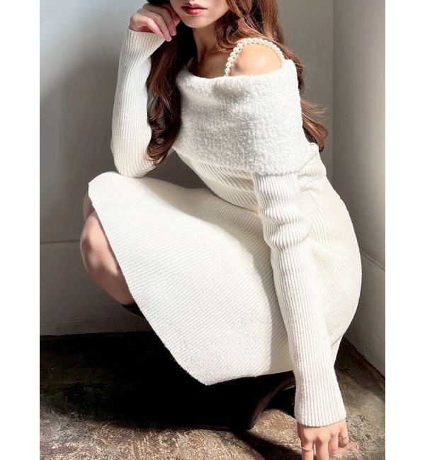 RESEXXY「ストラップミニニットワンピース」|ワンピース|ホワイト