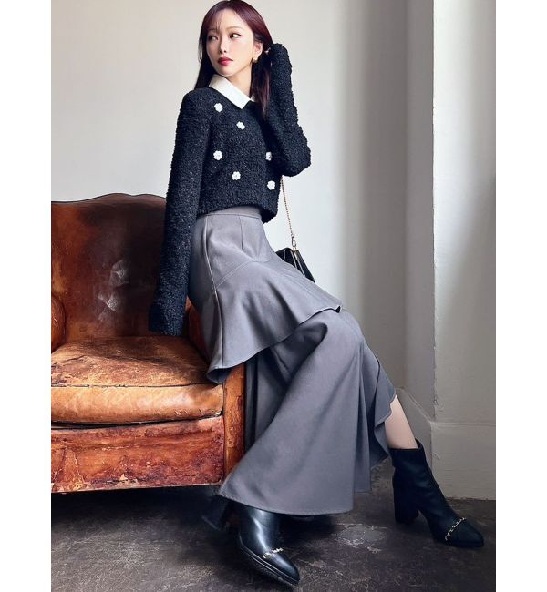 RESEXXY「シャツドッキングニットトップス」|ニット・セーター|