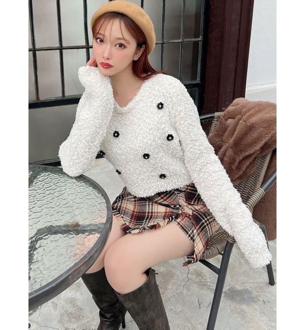 RESEXXY「シャツドッキングニットトップス」|ニット・セーター|