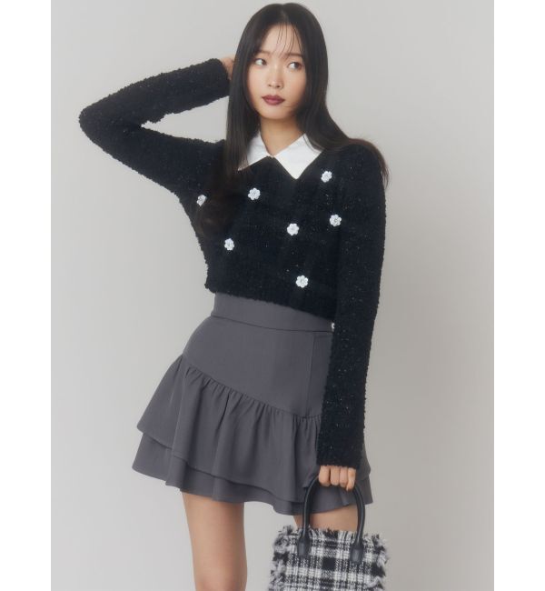 RESEXXY「シャツドッキングニットトップス」|ニット・セーター|