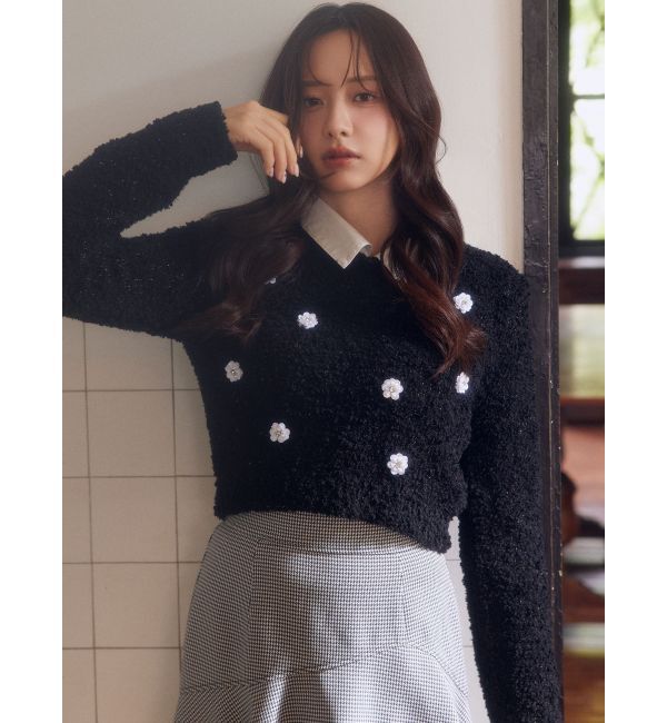 RESEXXY「シャツドッキングニットトップス」|ニット・セーター|