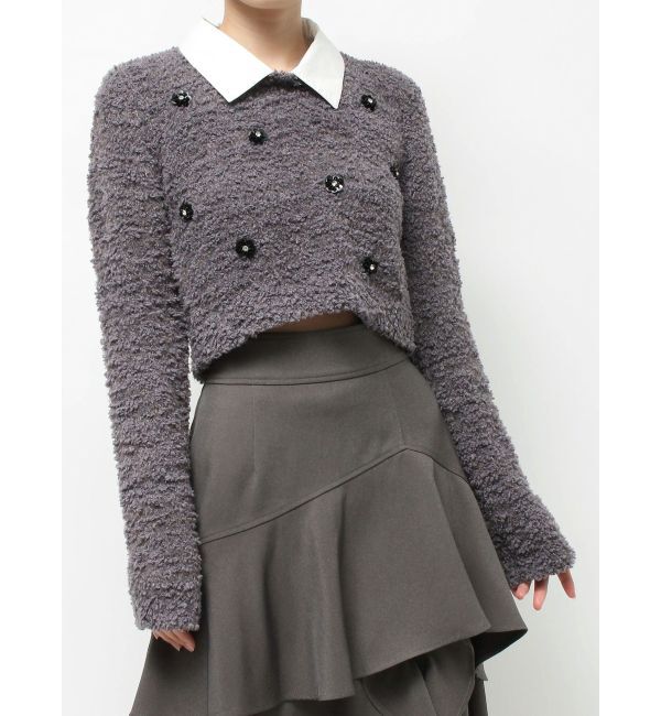 RESEXXY「シャツドッキングニットトップス」|ニット・セーター|