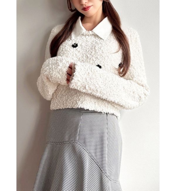 RESEXXY「シャツドッキングニットトップス」|ニット・セーター|