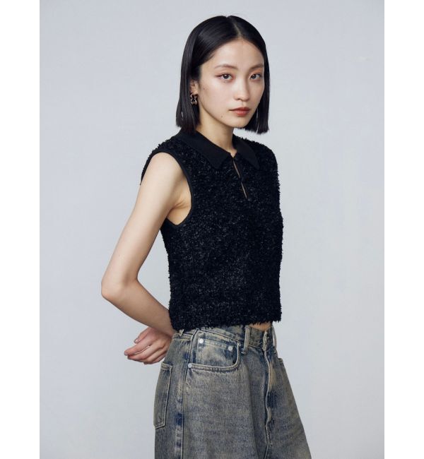 EMODA「フリンジヤーンタンクトップ」|ニット・セーター|