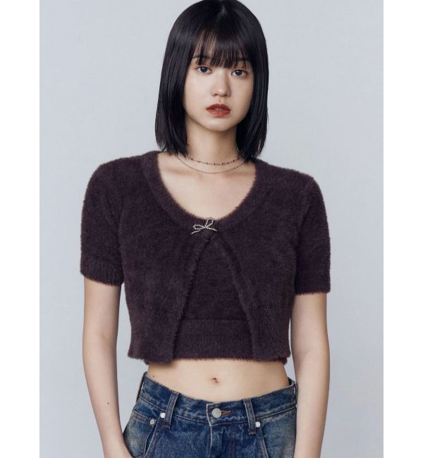 EMODA「リボンチャームシャギーツインニット」|ニット・セーター|